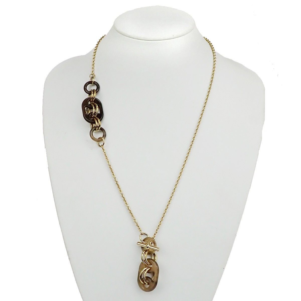 Hermes Hermes Eurydice Pendant Necklace Metal and Buffalo Horn Size ONE SIZE - 10 Thumbnail