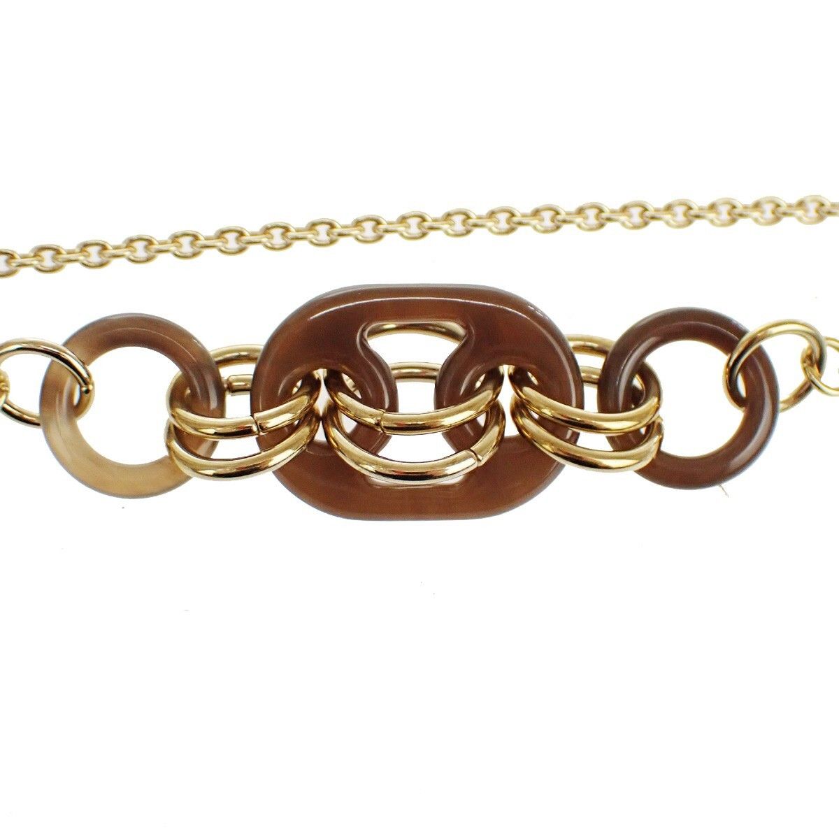 Hermes Hermes Eurydice Pendant Necklace Metal and Buffalo Horn Size ONE SIZE - 6 Thumbnail