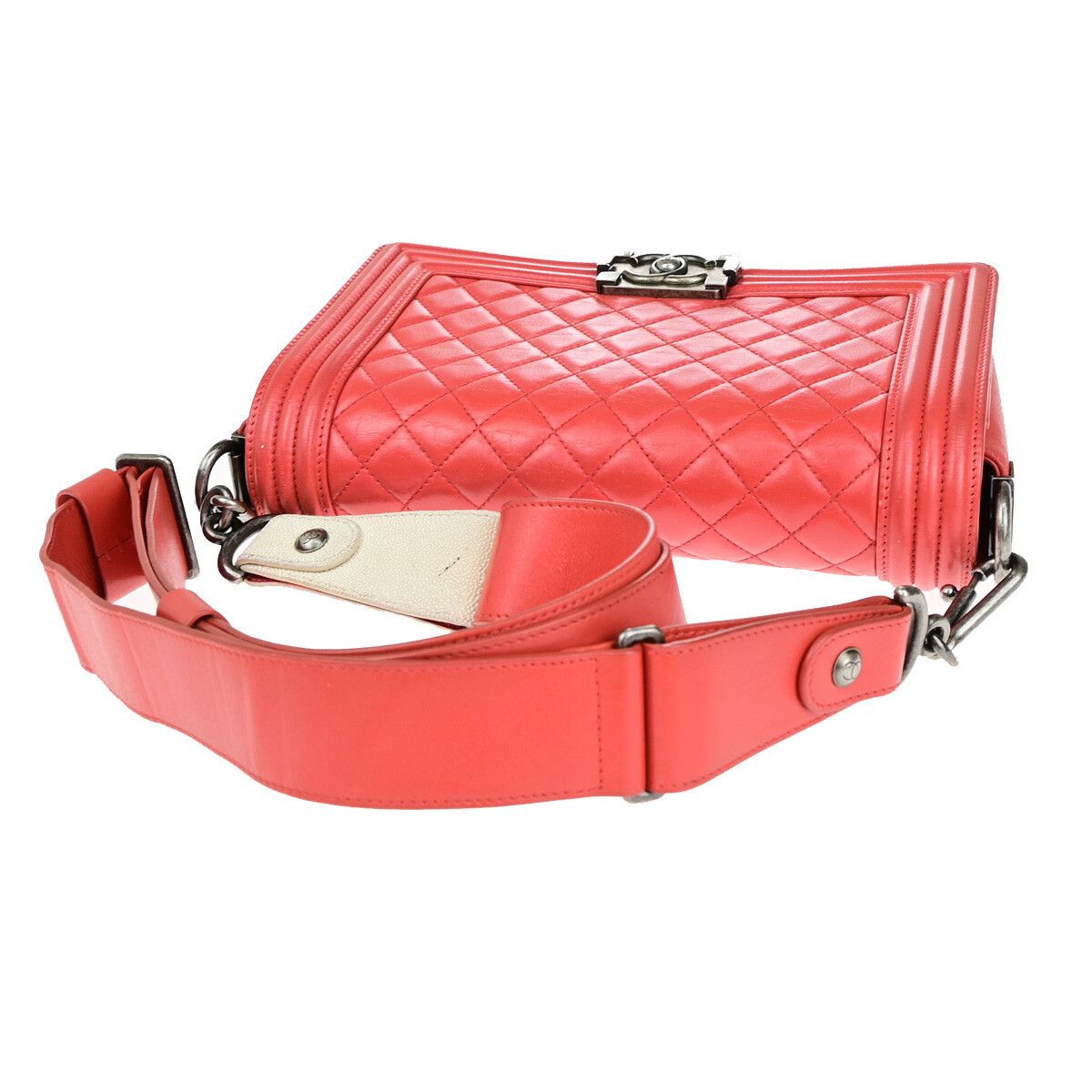 Chanel Chanel Boy Flap Bag with Strap Quilted Lambskin Size ONE SIZE - 5 Thumbnail