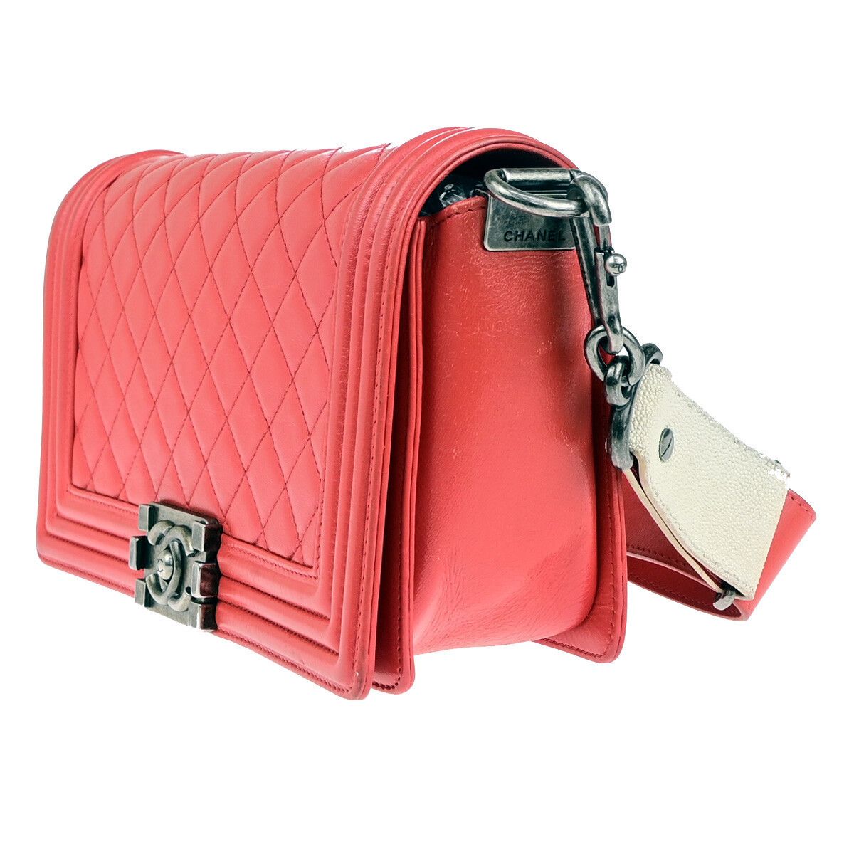 Chanel Chanel Boy Flap Bag with Strap Quilted Lambskin Size ONE SIZE - 2 Thumbnail