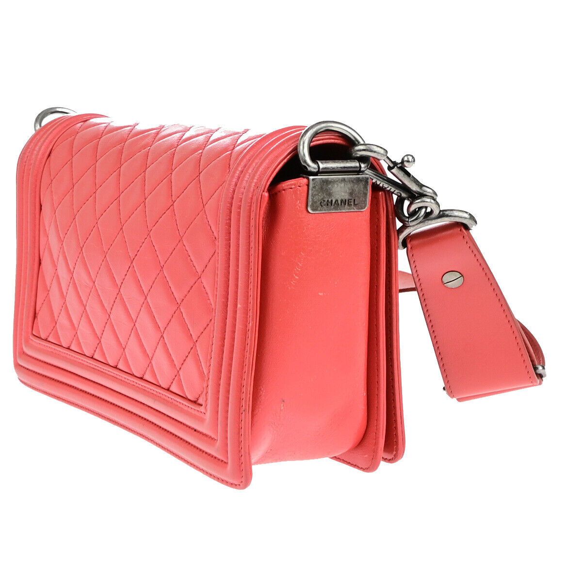 Chanel Chanel Boy Flap Bag with Strap Quilted Lambskin Size ONE SIZE - 4 Thumbnail
