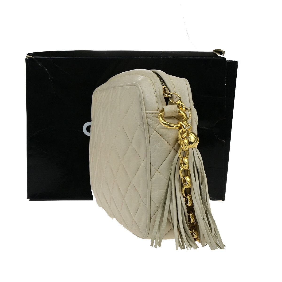Chanel Chanel Vintage Camera Tassel Bag Chevron Lambskin Size ONE SIZE - 3 Thumbnail