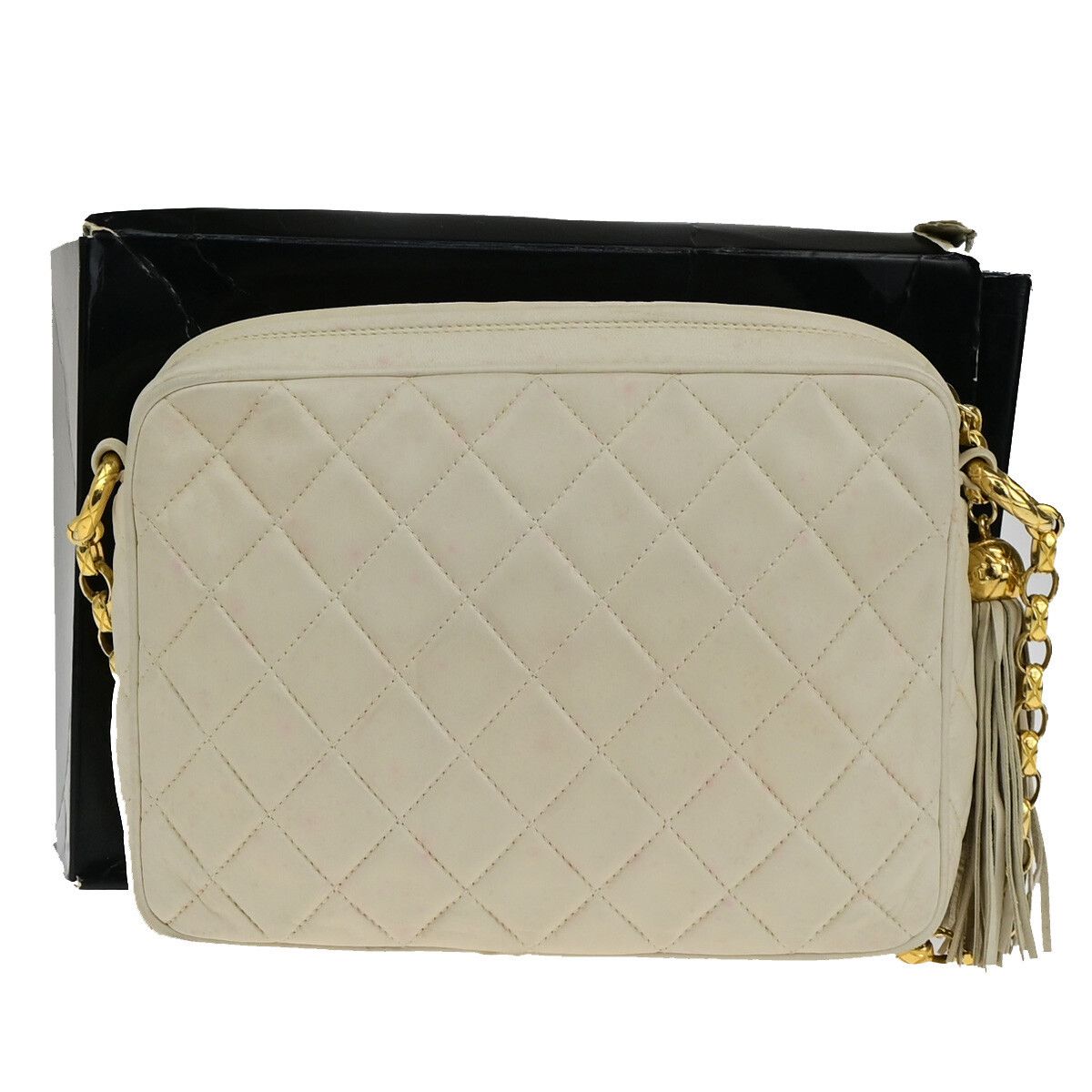 Chanel Chanel Vintage Camera Tassel Bag Chevron Lambskin Size ONE SIZE - 4 Thumbnail