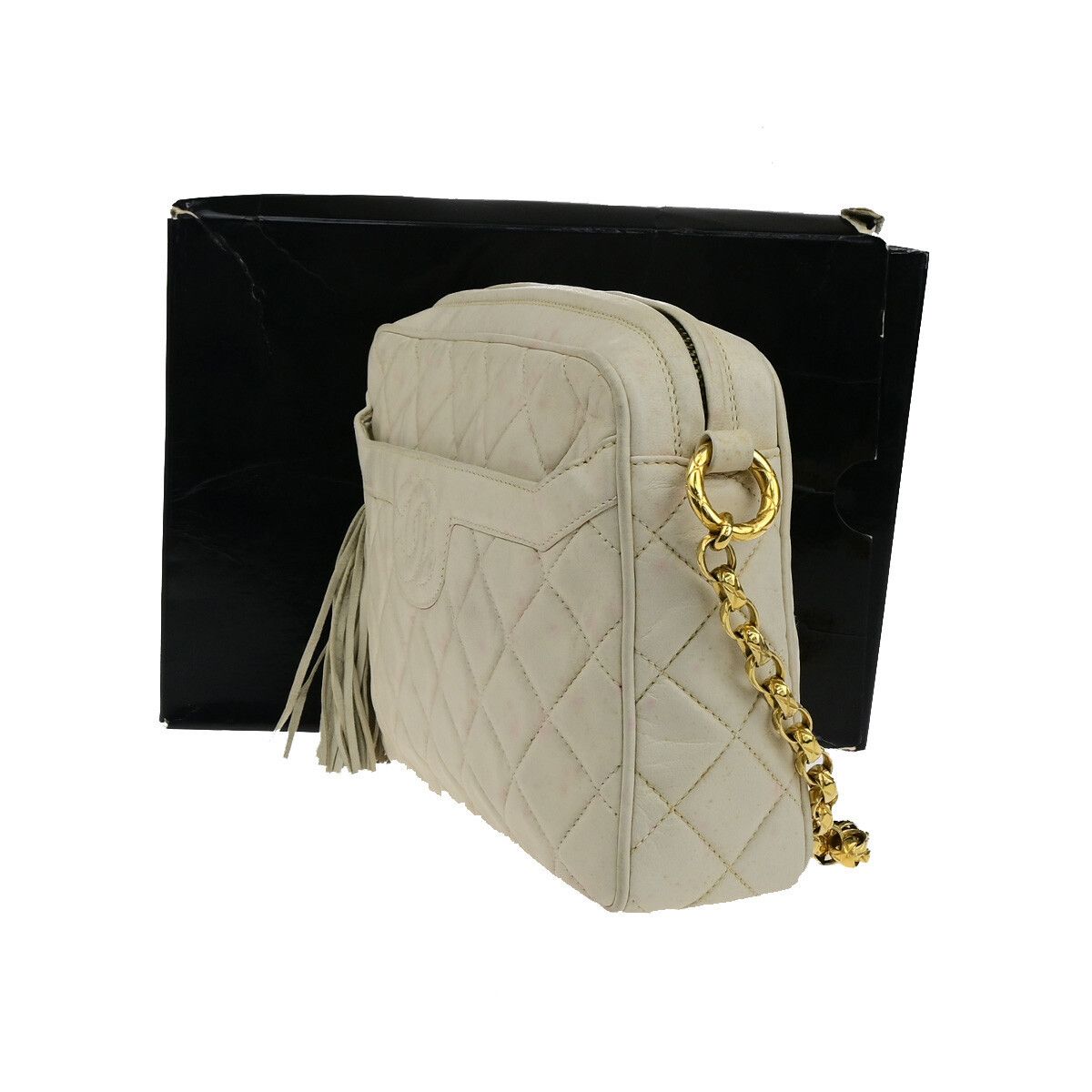 Chanel Chanel Vintage Camera Tassel Bag Chevron Lambskin Size ONE SIZE - 2 Thumbnail