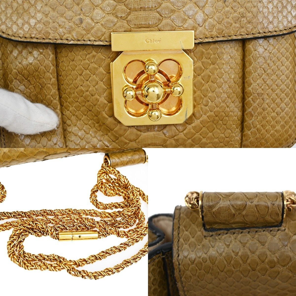 Chloe Chloe Elsie Shoulder Bag Perforated Leather Size ONE SIZE - 8 Thumbnail