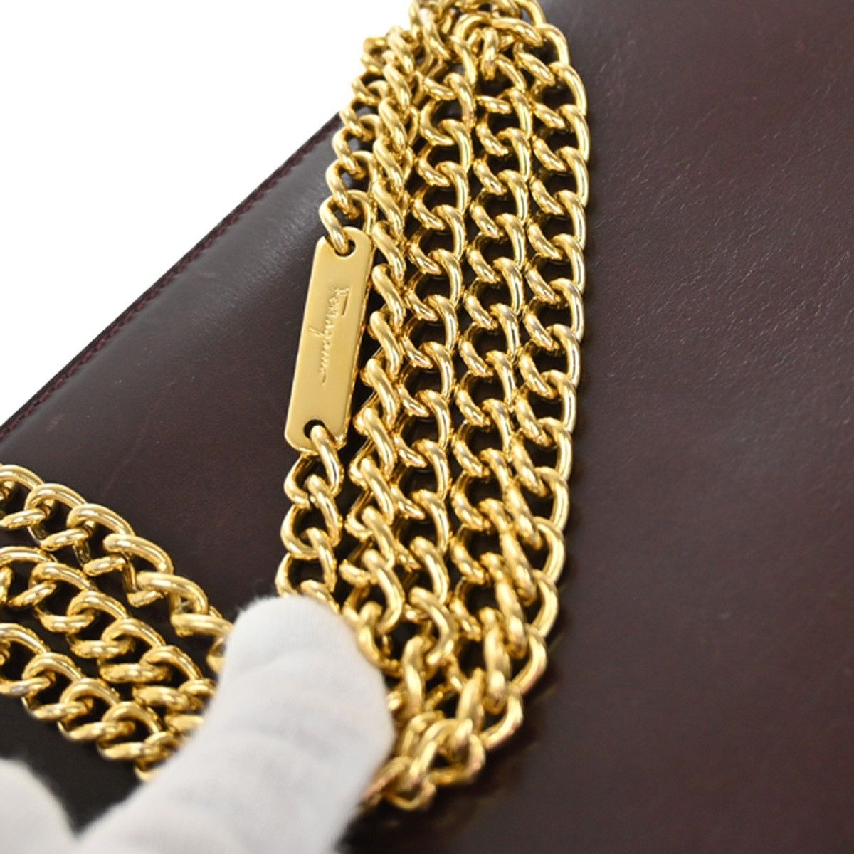 Salvatore Ferragamo Salvatore Ferragamo Gancini Chain Shoulder bag Leather Size ONE SIZE - 10 Thumbnail