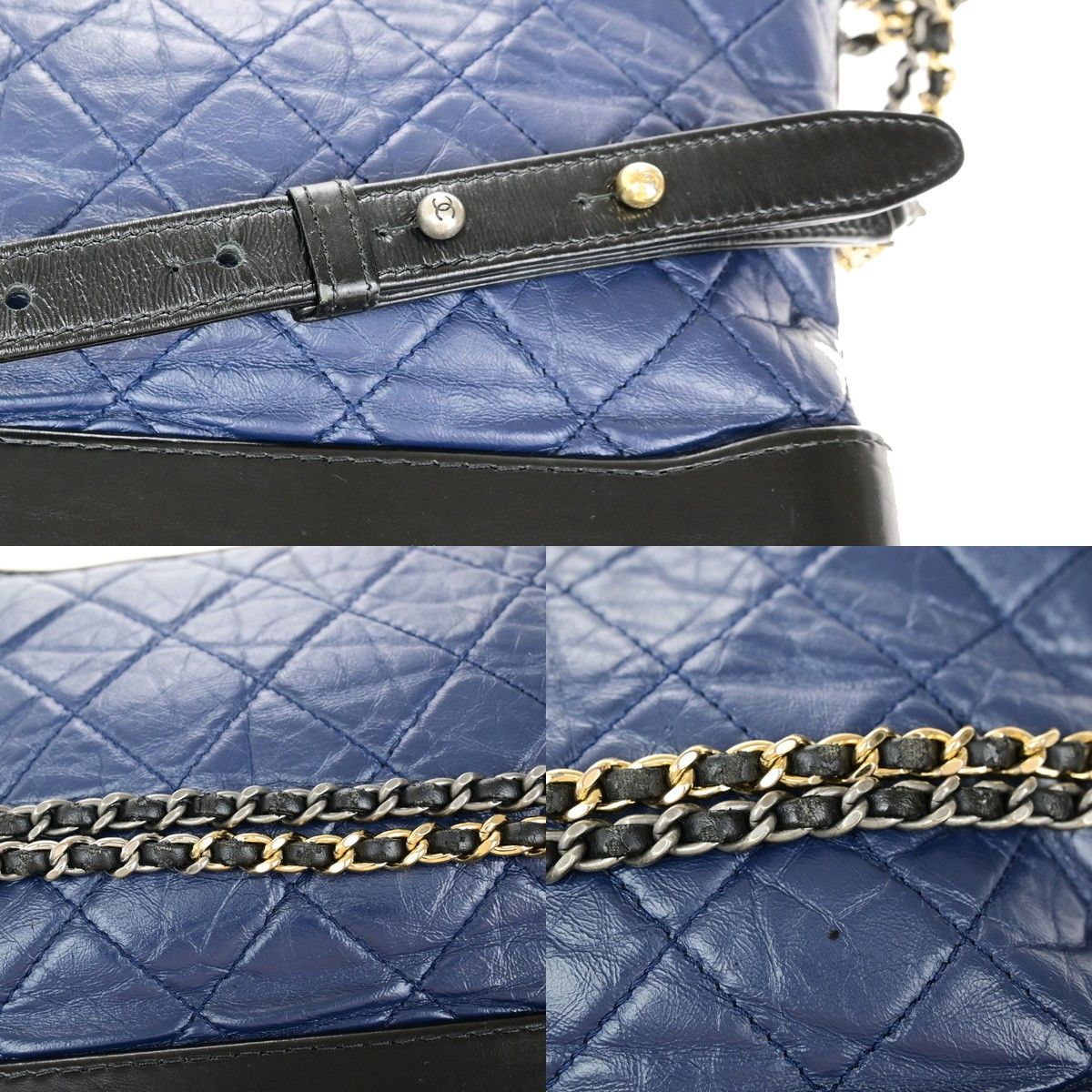 Chanel Chanel Gabrielle Hobo Quilted Goatskin and Patent Size ONE SIZE - 13 Thumbnail
