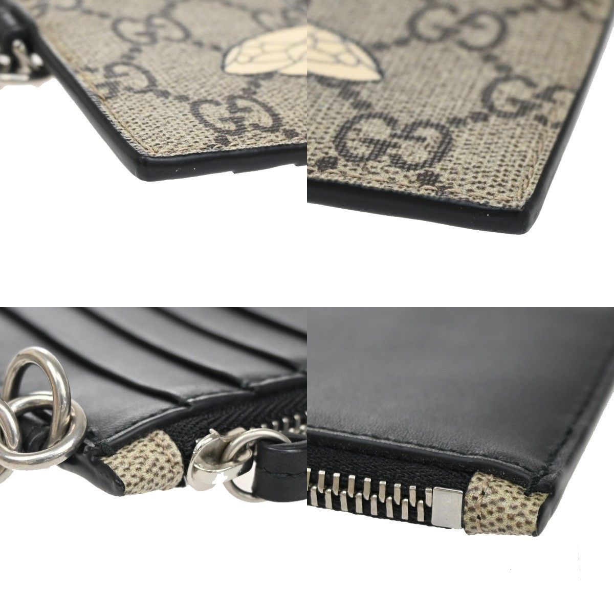Gucci Gucci Bee Card Holder Printed GG Coated Canvas Size ONE SIZE - 7 Thumbnail