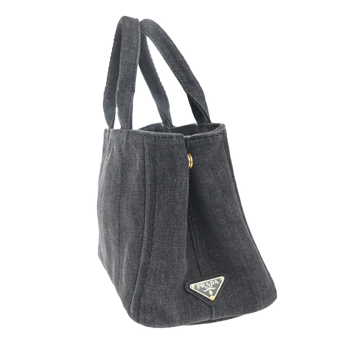 Prada Prada Canapa Open Tote Denim Size ONE SIZE - 4 Thumbnail