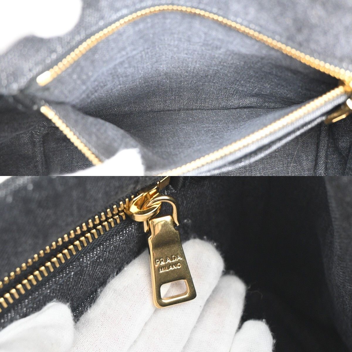 Prada Prada Canapa Open Tote Denim Size ONE SIZE - 14 Thumbnail