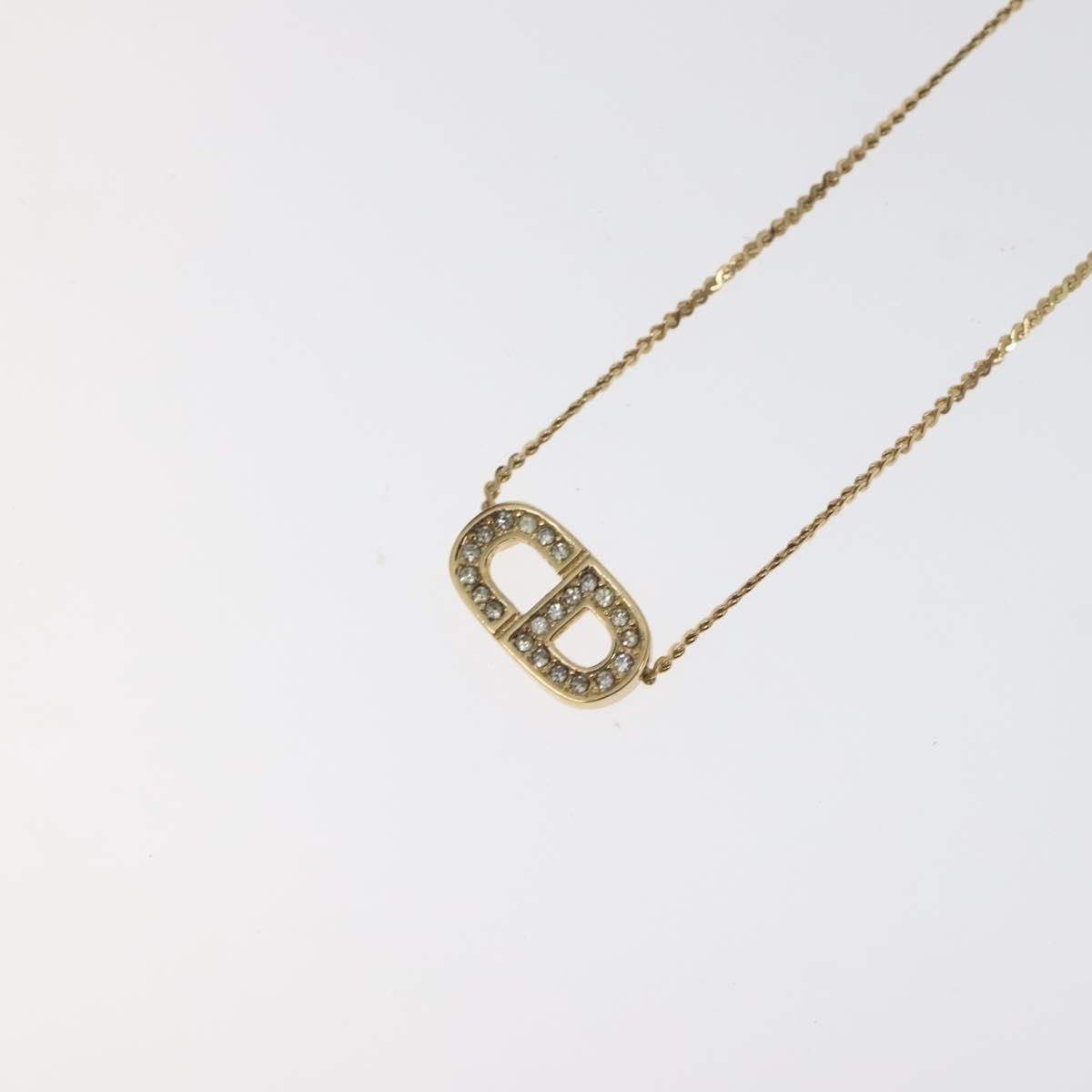 Christian Dior CD Pendant Necklace Metal and Crystals main image 4