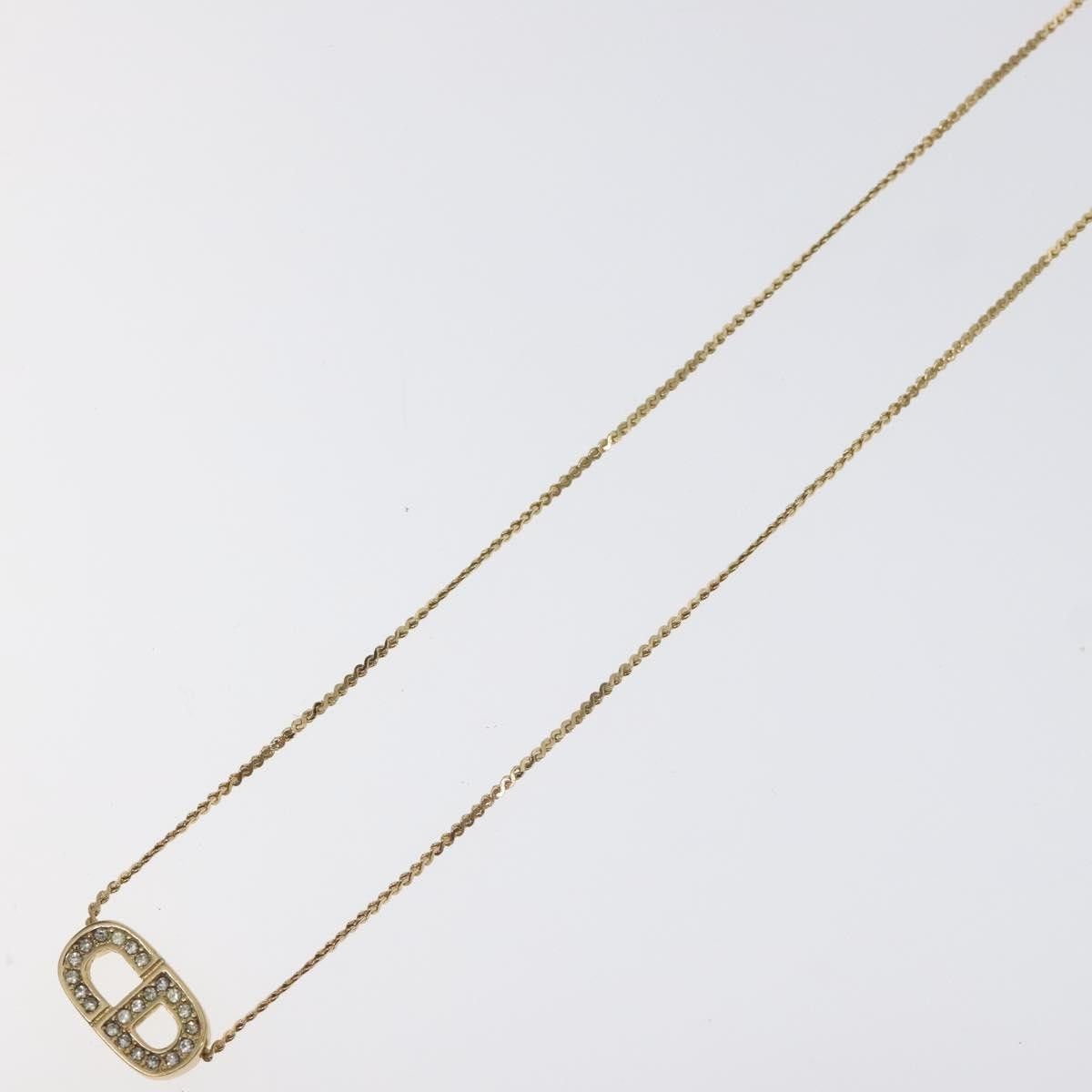 Christian Dior CD Pendant Necklace Metal and Crystals main image 3