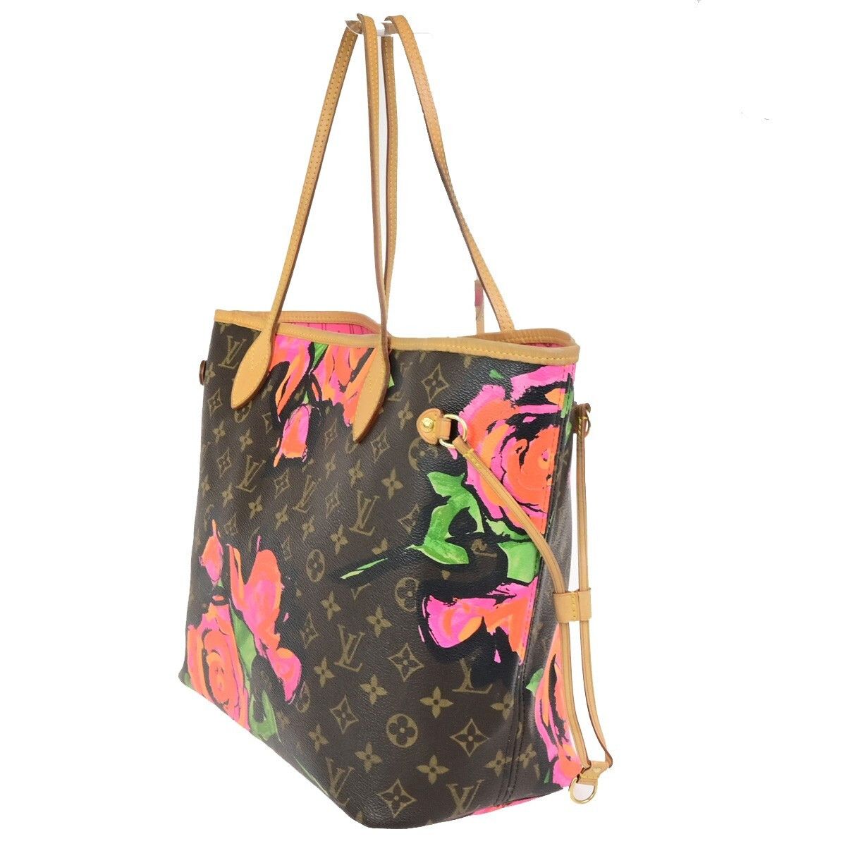 Louis Vuitton Louis Vuitton Neverfull Tote Limited Edition Monogram Roses Size ONE SIZE - 4 Thumbnail