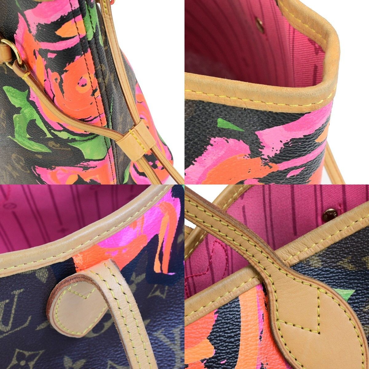 Louis Vuitton Louis Vuitton Neverfull Tote Limited Edition Monogram Roses Size ONE SIZE - 13 Thumbnail
