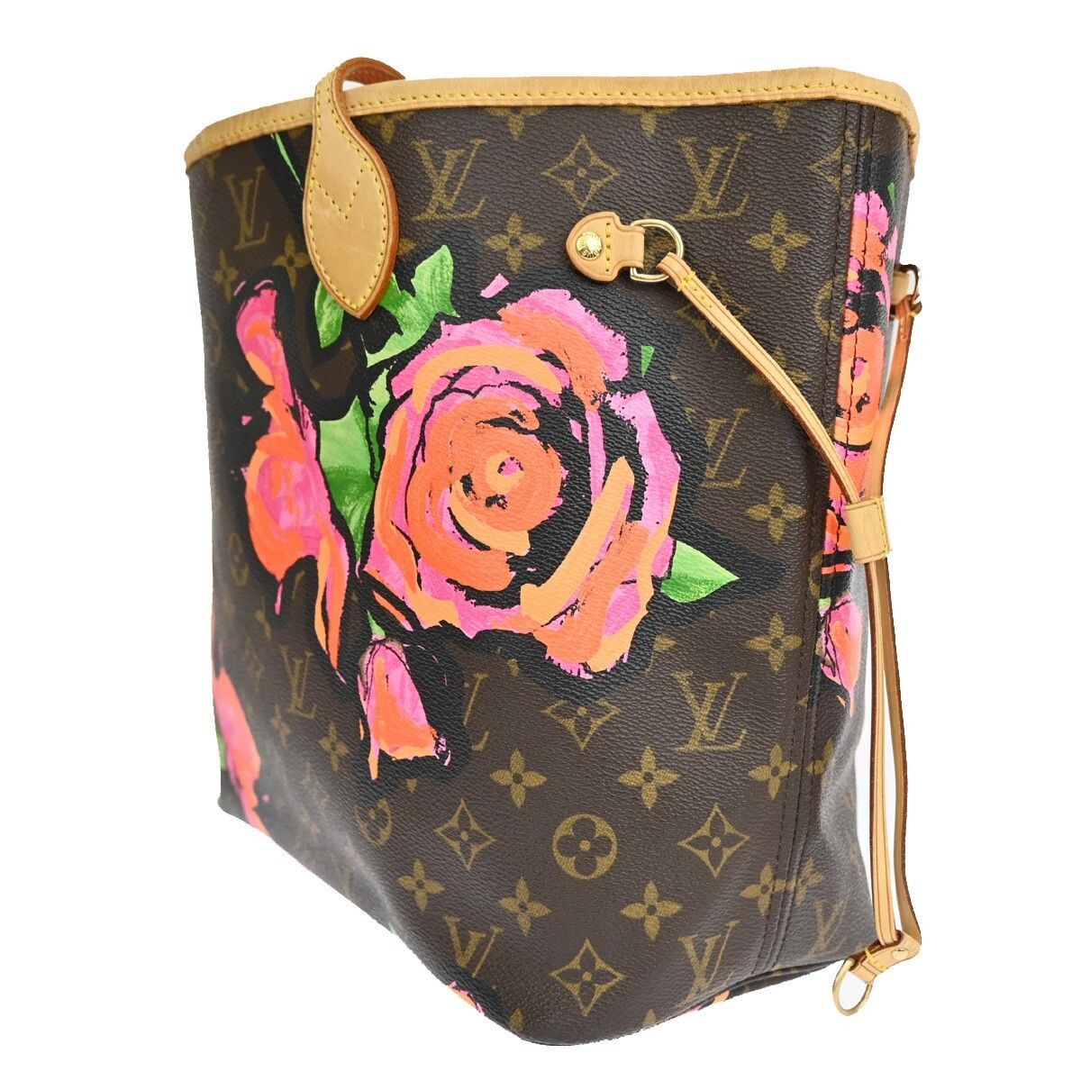 Louis Vuitton Louis Vuitton Neverfull Tote Limited Edition Monogram Roses Size ONE SIZE - 3 Thumbnail