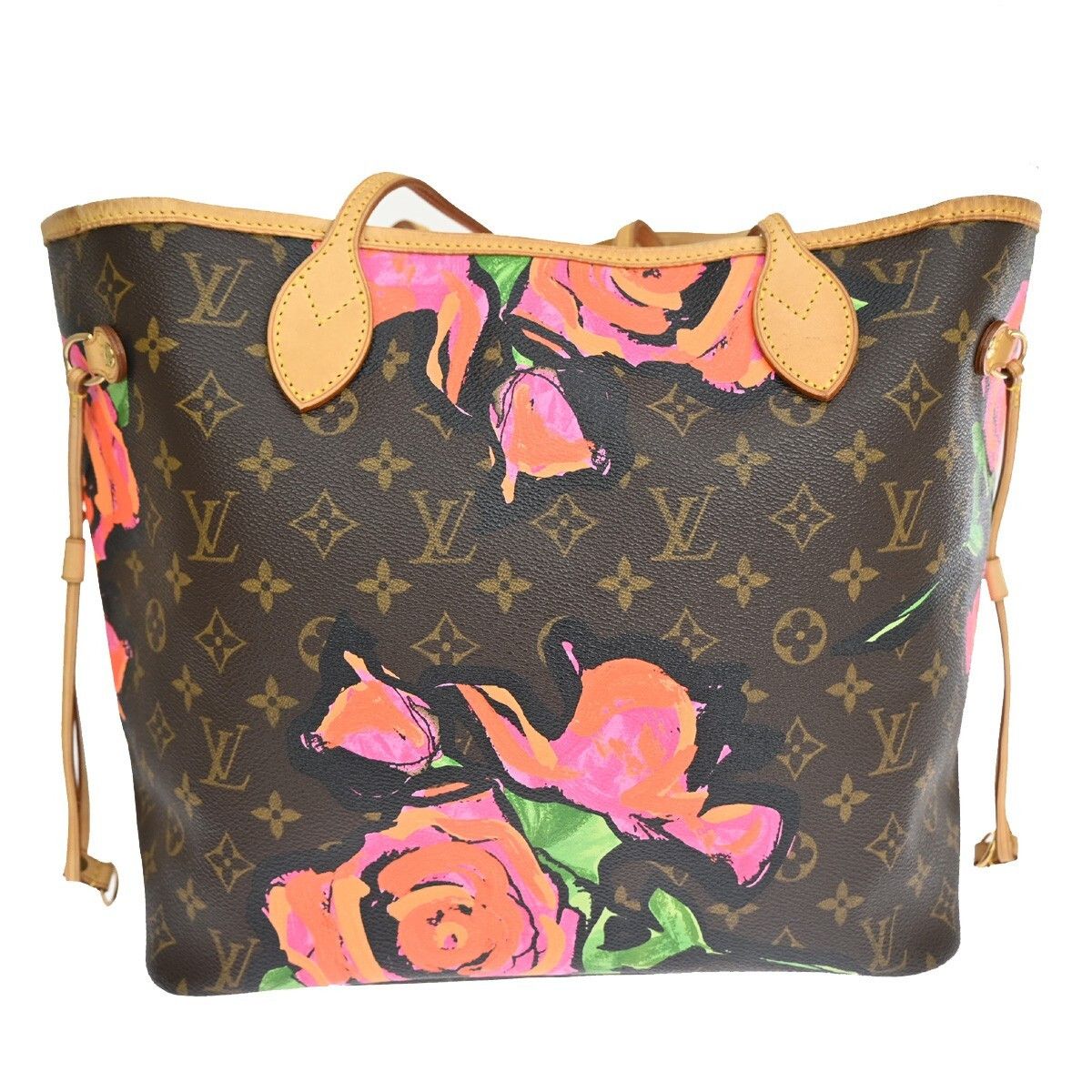 Louis Vuitton Louis Vuitton Neverfull Tote Limited Edition Monogram Roses Size ONE SIZE - 2 Thumbnail