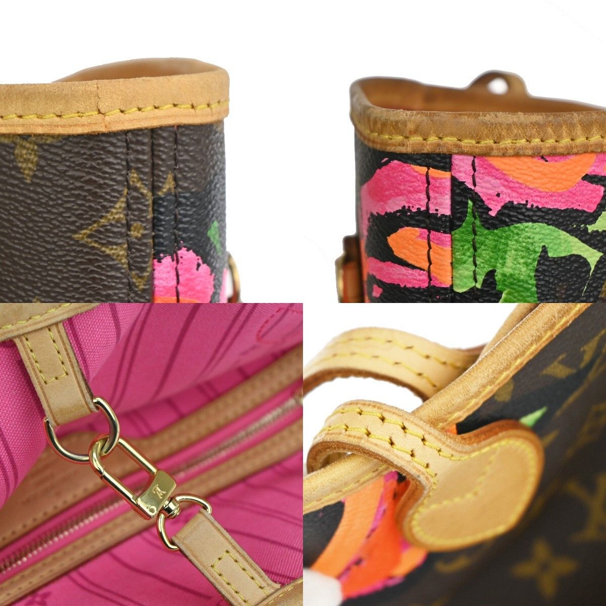 Louis Vuitton Louis Vuitton Neverfull Tote Limited Edition Monogram Roses Size ONE SIZE - 13 Thumbnail