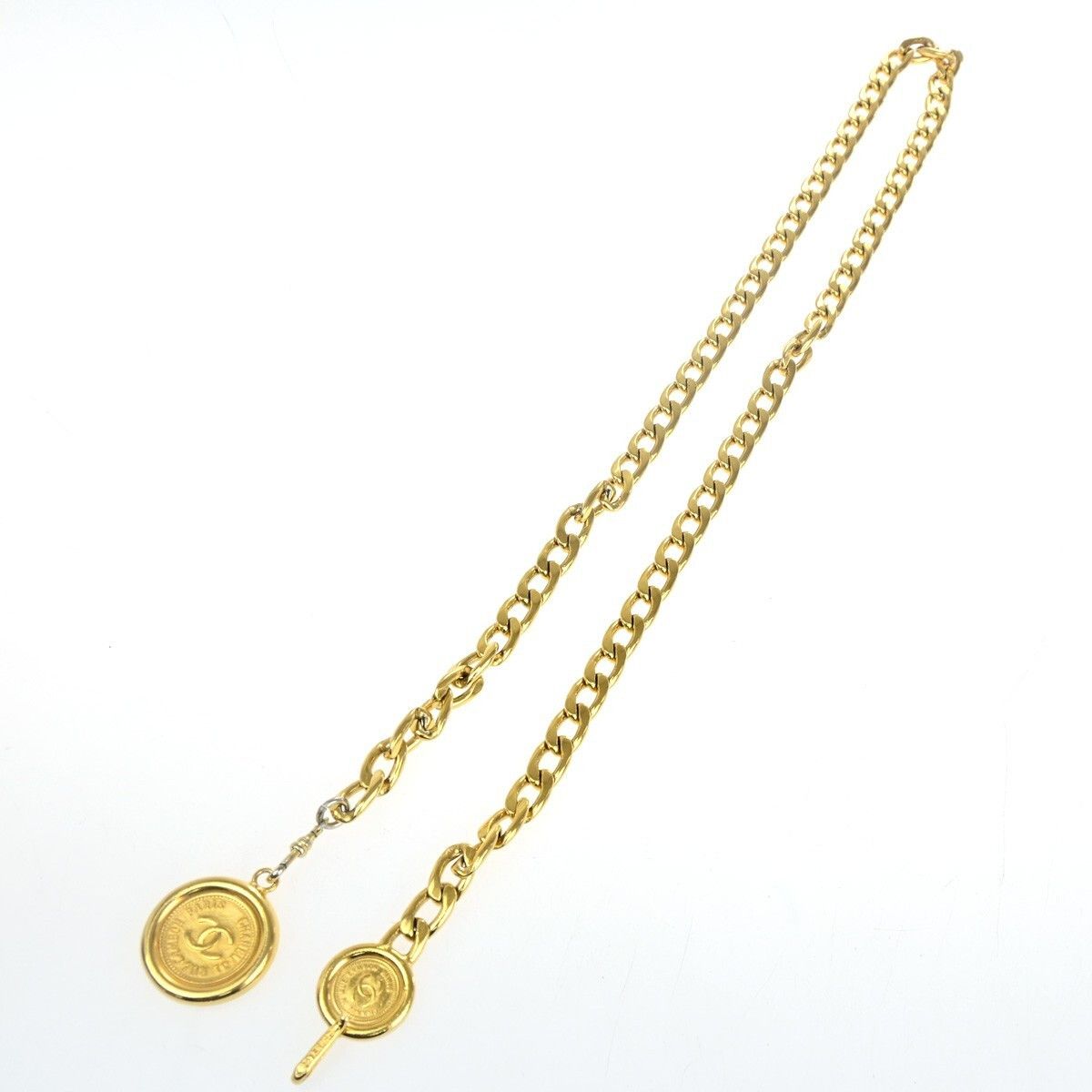 Chanel Chanel Vintage Medallion Chain Belt Metal Size ONE SIZE - 3 Thumbnail