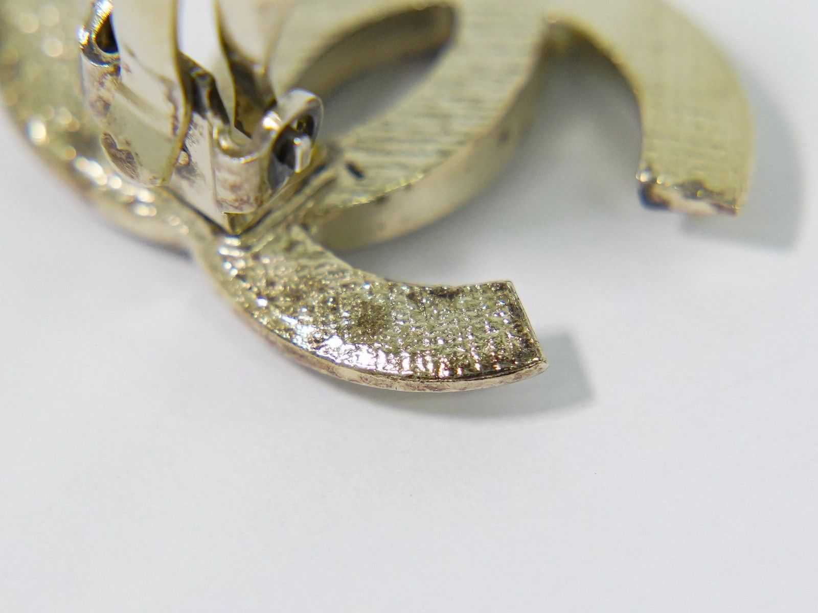 Chanel Chanel CC Hoop Clip-On Earrings Crystal Embellished Metal Size ONE SIZE - 8 Thumbnail