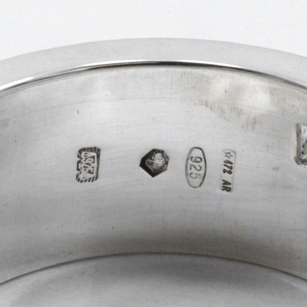 Gucci Gucci Logo Band Ring Sterling Silver Size ONE SIZE - 6 Thumbnail