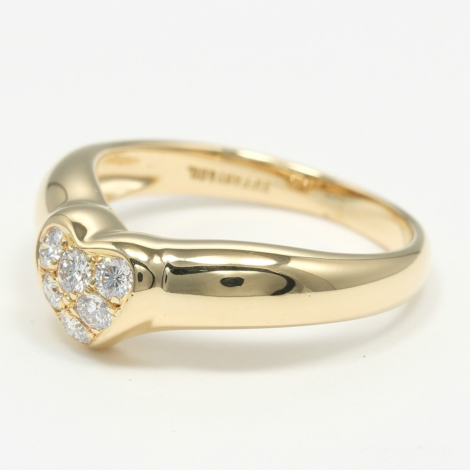Tiffany & Co. Tiffany & Co. Heart Band Ring 18K Yellow Gold with Diamonds Size ONE SIZE - 4 Thumbnail
