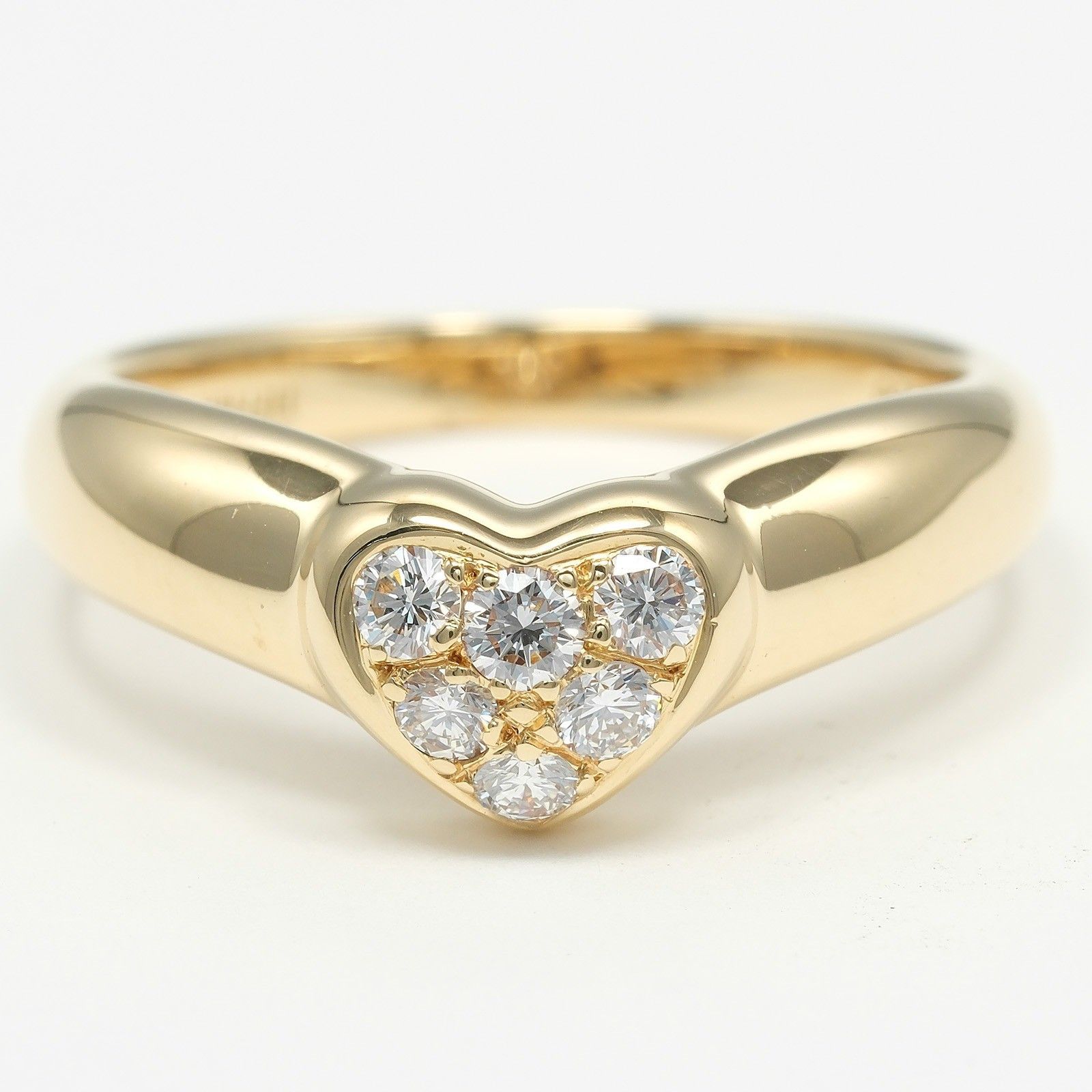Tiffany & Co. Tiffany & Co. Heart Band Ring 18K Yellow Gold with Diamonds Size ONE SIZE - 3 Thumbnail
