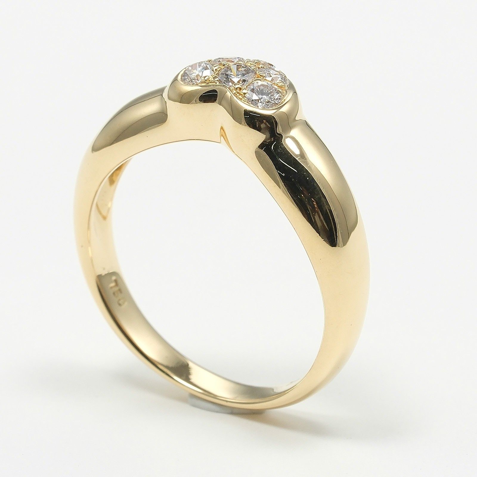Tiffany & Co. Tiffany & Co. Heart Band Ring 18K Yellow Gold with Diamonds Size ONE SIZE - 2 Thumbnail