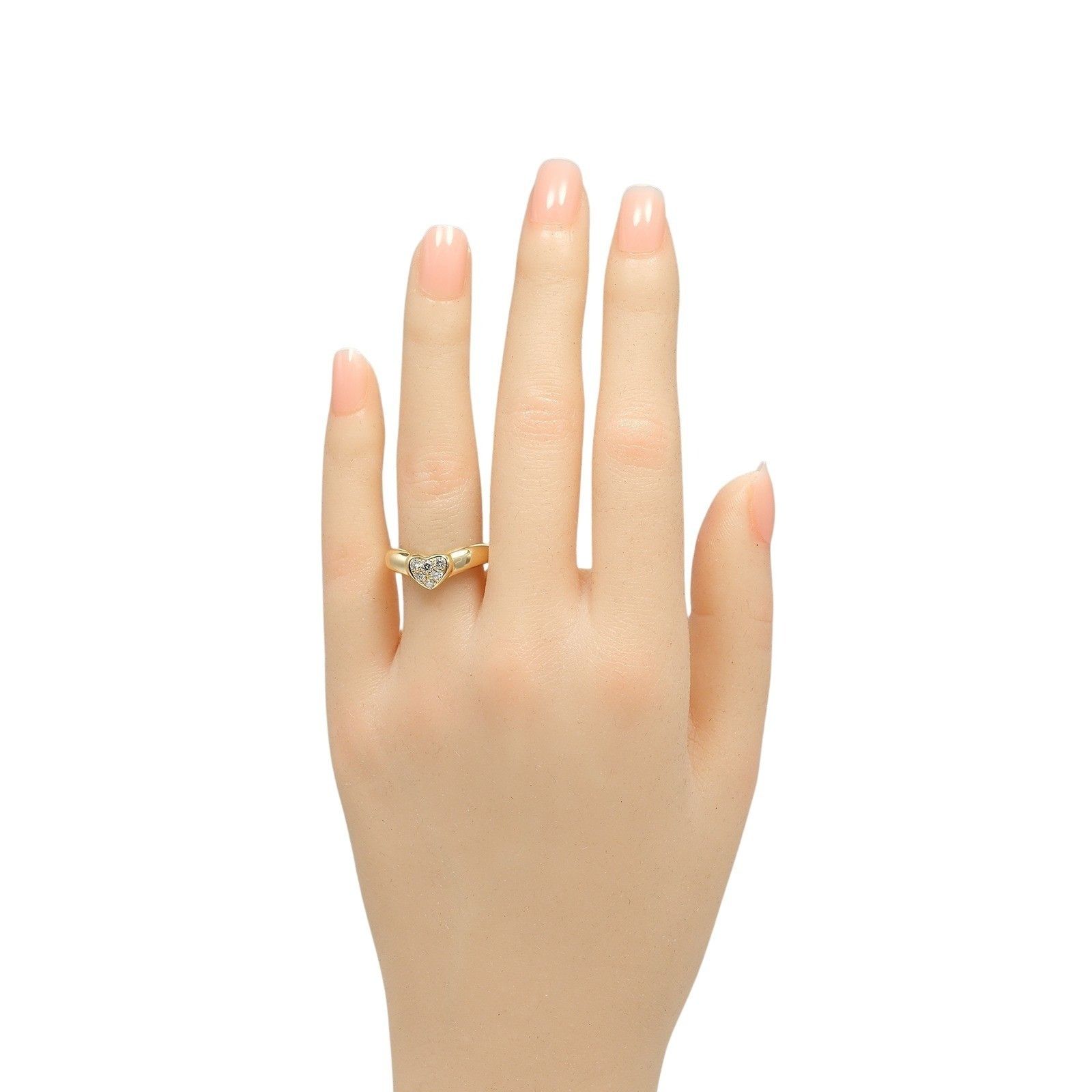 Tiffany & Co. Tiffany & Co. Heart Band Ring 18K Yellow Gold with Diamonds Size ONE SIZE - 10 Thumbnail