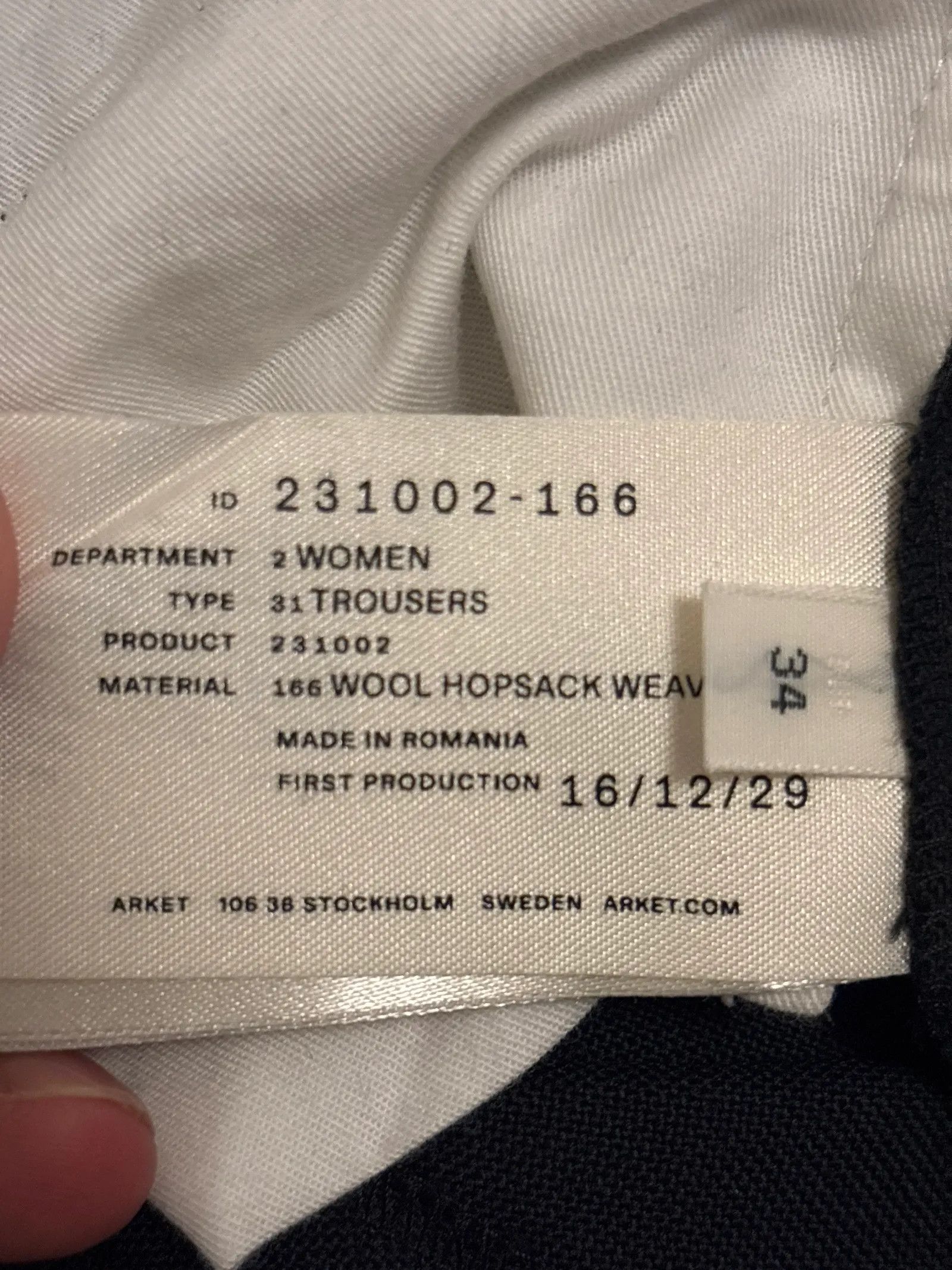 Arket Arket Pants Size 25" / US 0 / IT 36 - 2 Thumbnail