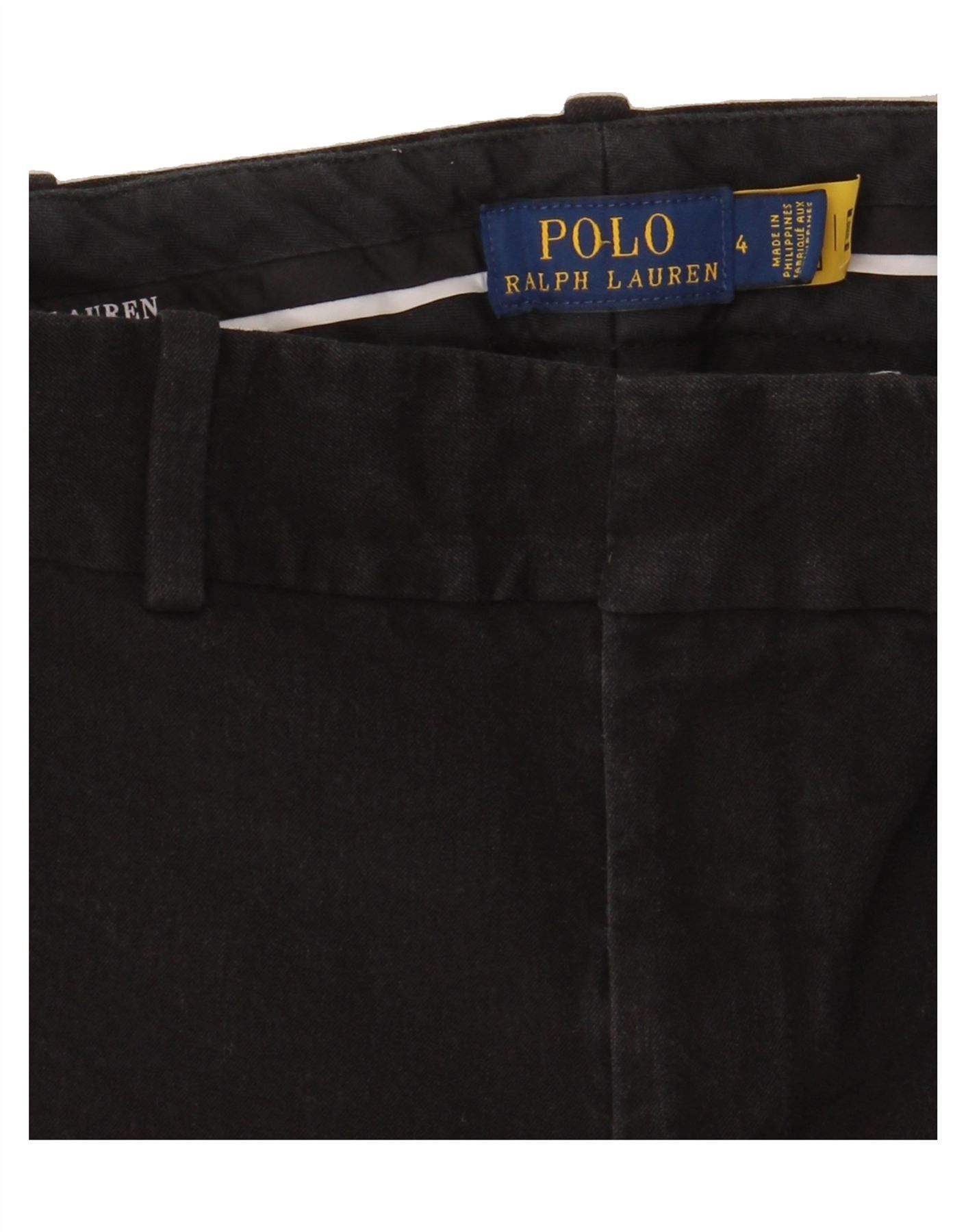 Polo Ralph Lauren Womens Slim Cropped Trousers US 4 Small W28 L24 Black Size 25" / US 0 / IT 36 - 3 Thumbnail