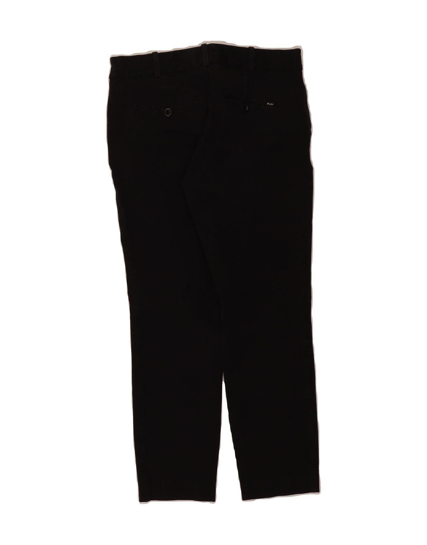 Polo Ralph Lauren Womens Slim Cropped Trousers US 4 Small W28 L24 Black Size 25" / US 0 / IT 36 - 2 Thumbnail