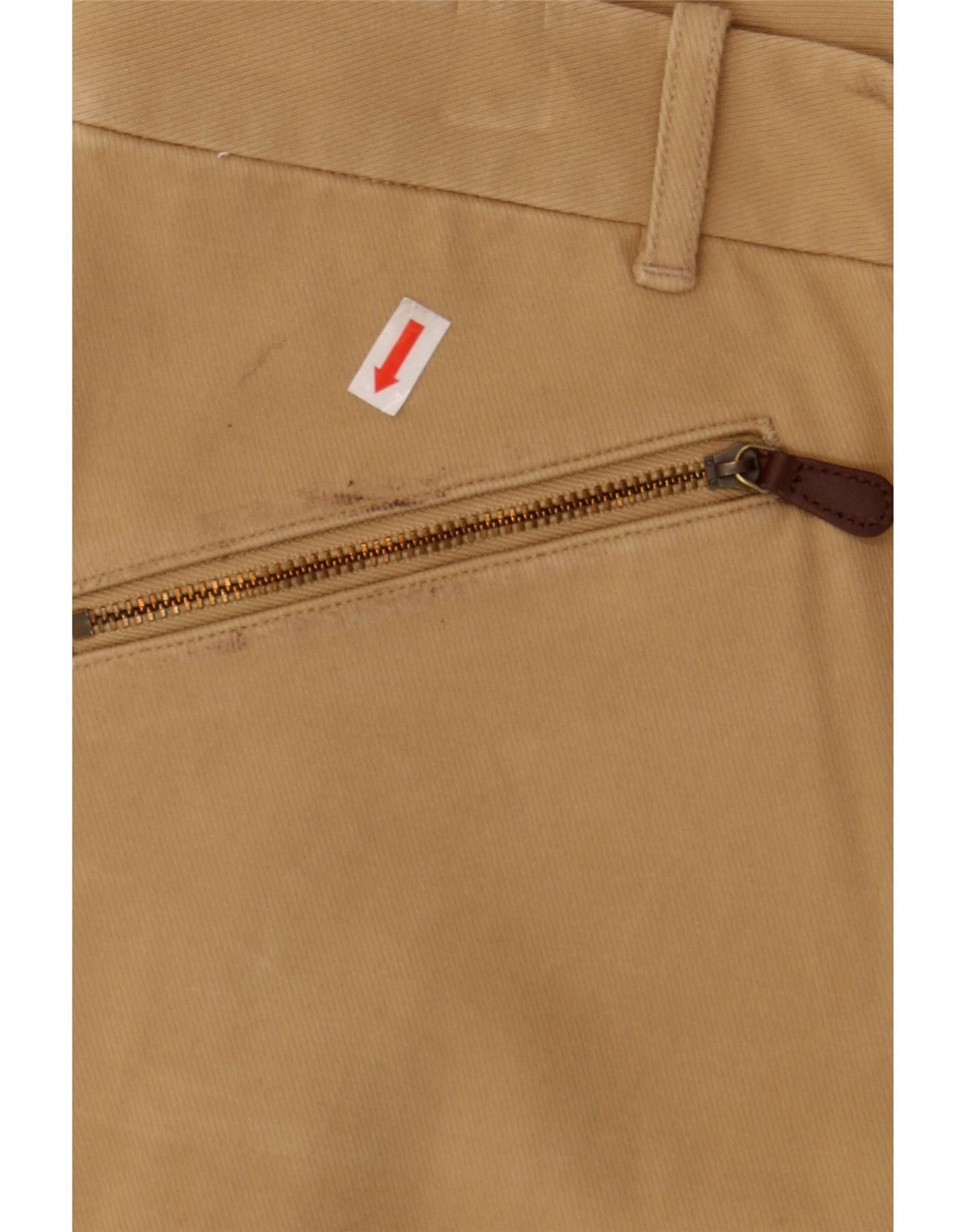 Ralph Lauren Womens Slim Casual Trousers US 12 Large W30 L27 Beige Cotton Size 30" / US 8 / IT 44 - 4 Thumbnail