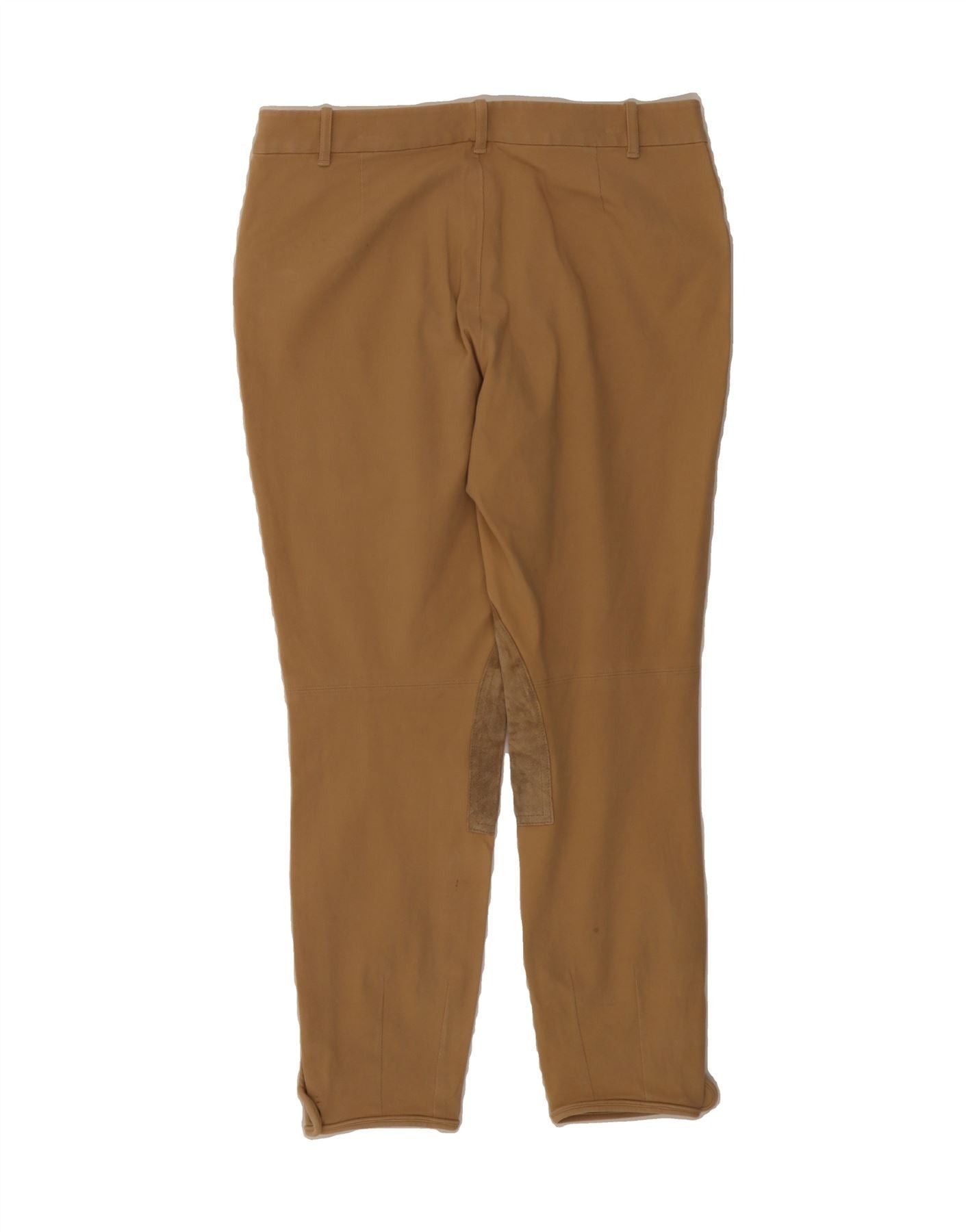 Ralph Lauren Womens Slim Casual Trousers US 12 Large W30 L27 Beige Cotton Size 30" / US 8 / IT 44 - 2 Thumbnail