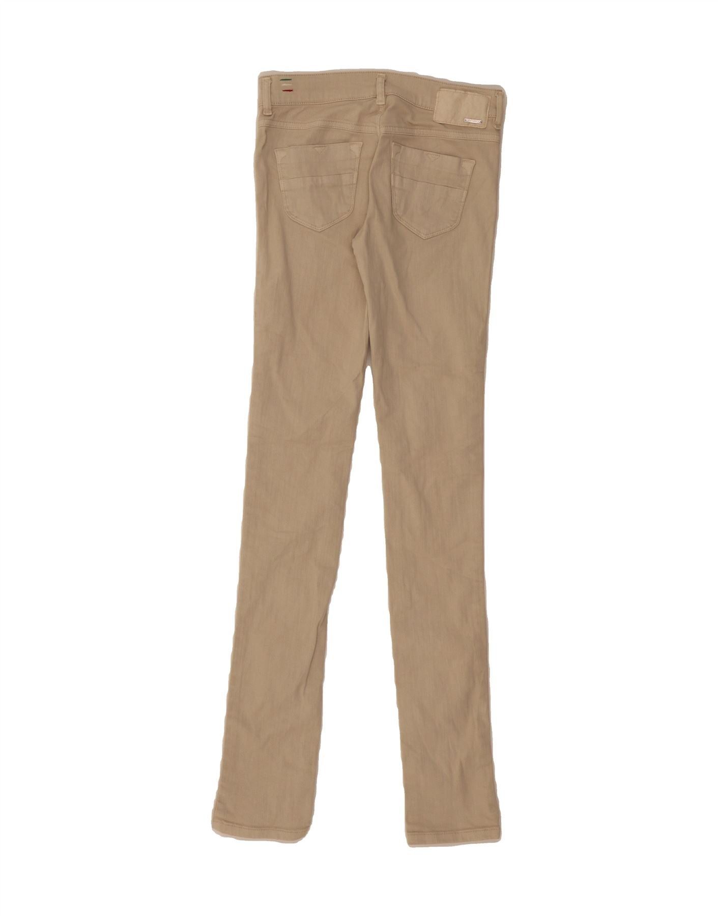 Diesel Womens Livier Legging Super Slim Jeans W26 L33 Beige Cotton Size 42" / US 20 - 2 Thumbnail