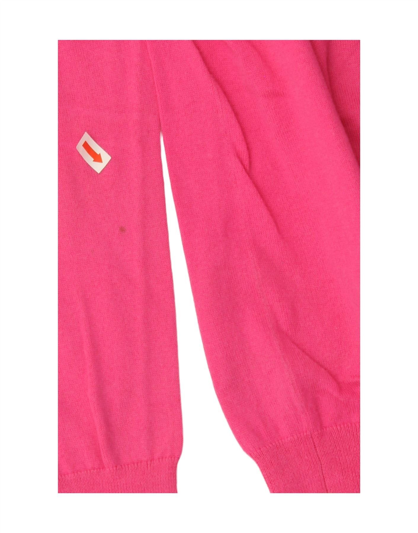 Ralph Lauren Womens Overd V-Neck Jumper Sweater UK 6 XS Pink Cotton Size S / US 4 / IT 40 - 3 Thumbnail