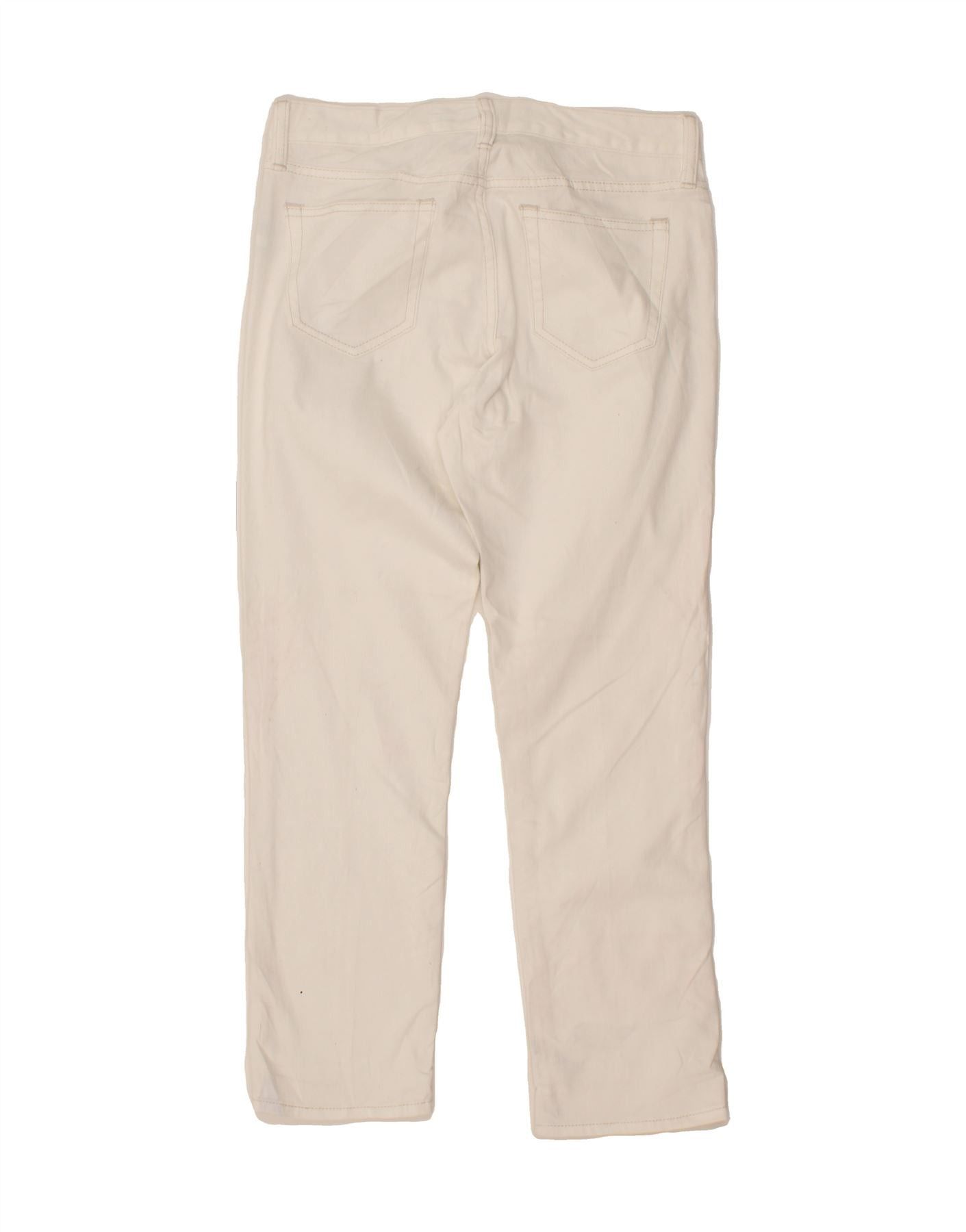 Ralph Lauren Womens Straight Casual Trousers US 4 Small W27 L26 White Size 25" / US 0 / IT 36 - 2 Thumbnail