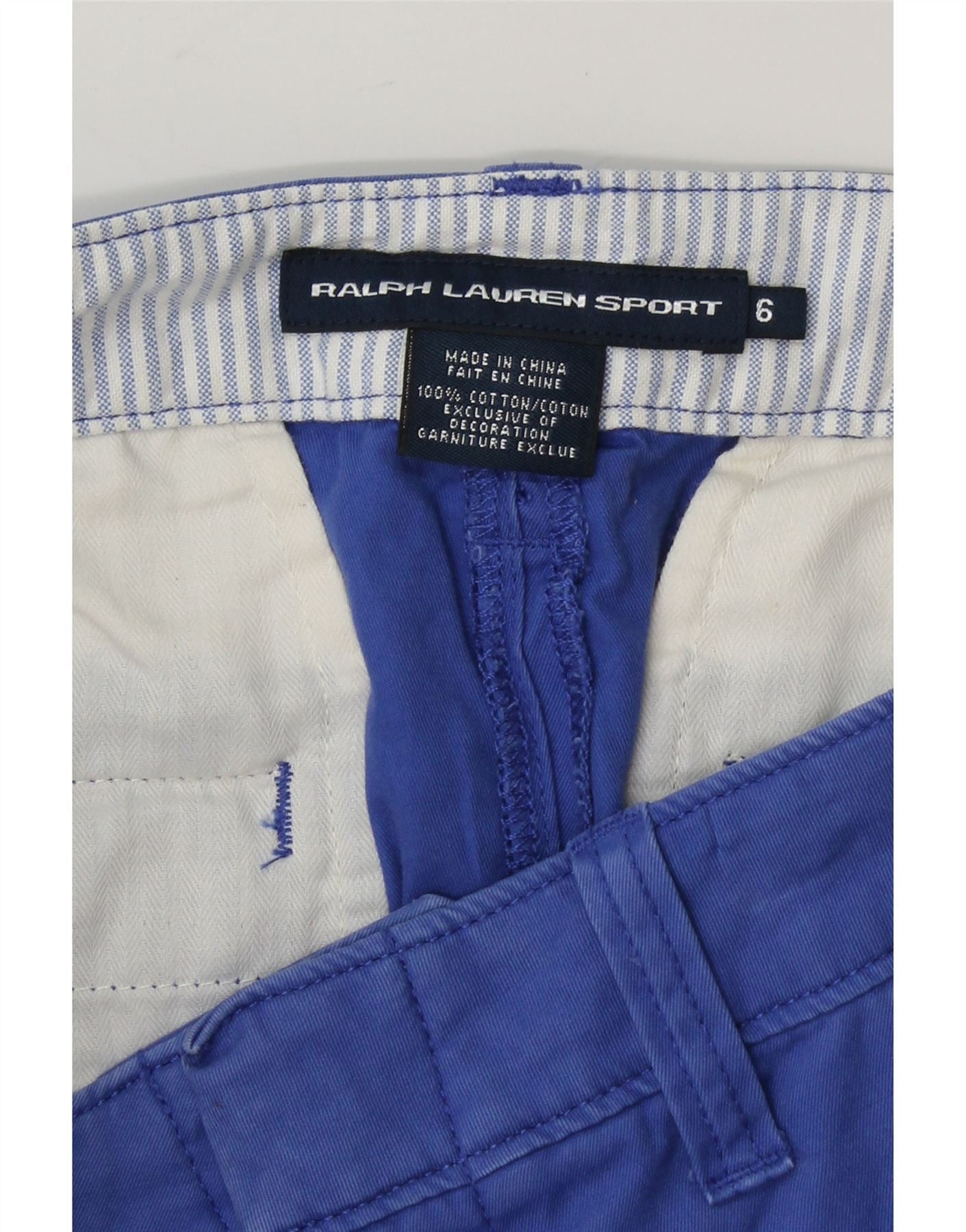 Ralph Lauren Womens Slim Chino Trousers US 6 Medium W30 L28 Blue Cotton Size 26" / US 2 / IT 38 - 3 Thumbnail