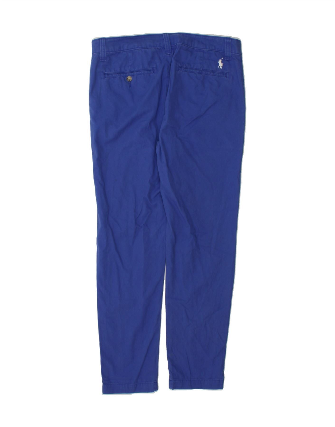 Ralph Lauren Womens Slim Chino Trousers US 6 Medium W30 L28 Blue Cotton Size 26" / US 2 / IT 38 - 2 Thumbnail