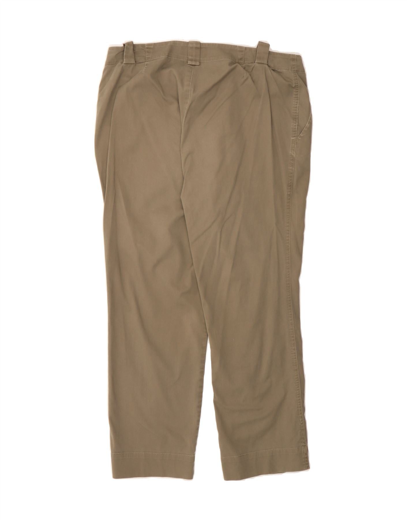 Ralph Lauren Womens Straight Cropped Trousers US 10 Large W34 L26 Brown Size 28" / US 6 / IT 42 - 2 Thumbnail