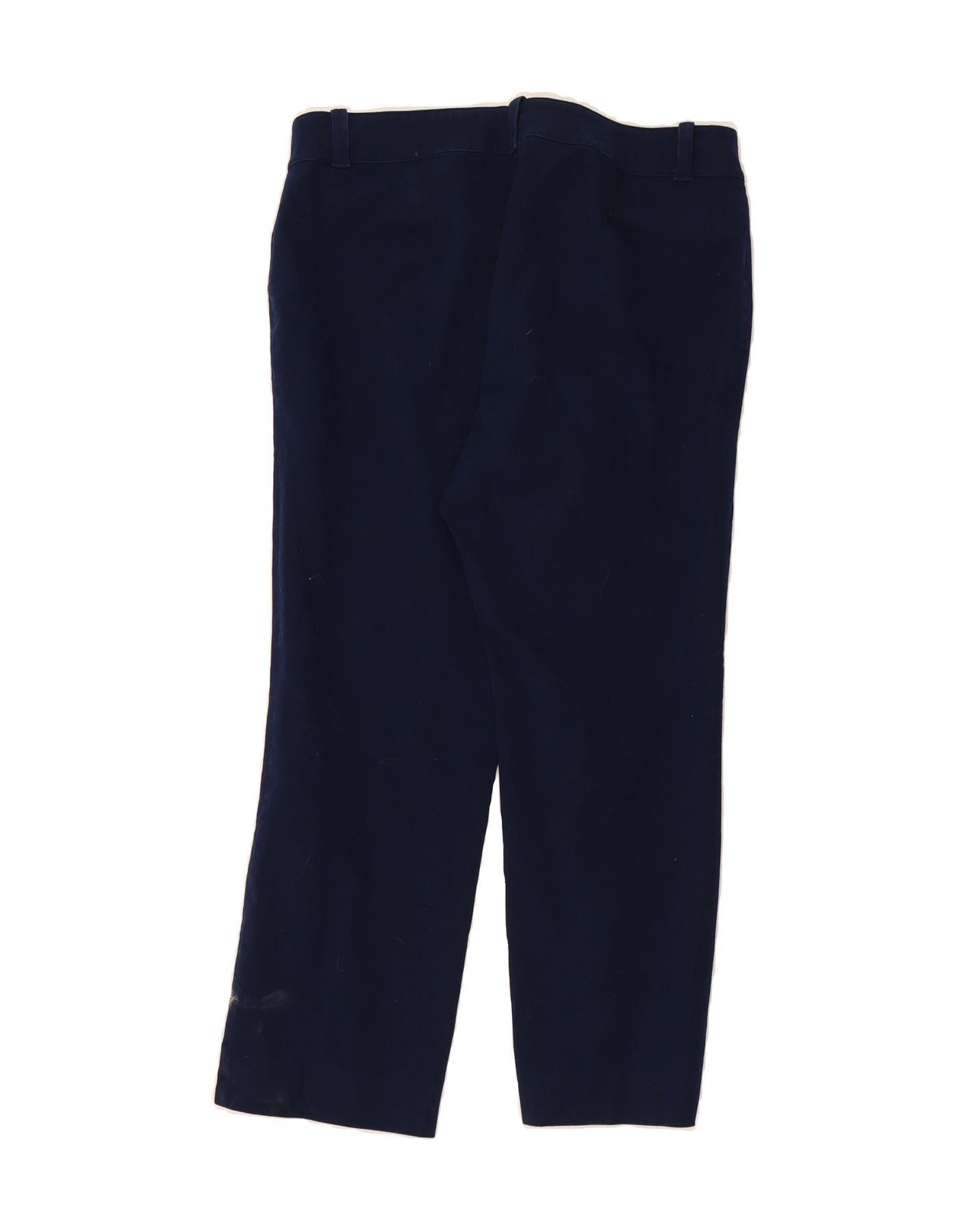 Ralph Lauren Womens Straight Casual Trousers US 14 XL W34 L26 Navy Blue Size 32" / US 10 / IT 46 - 2 Thumbnail