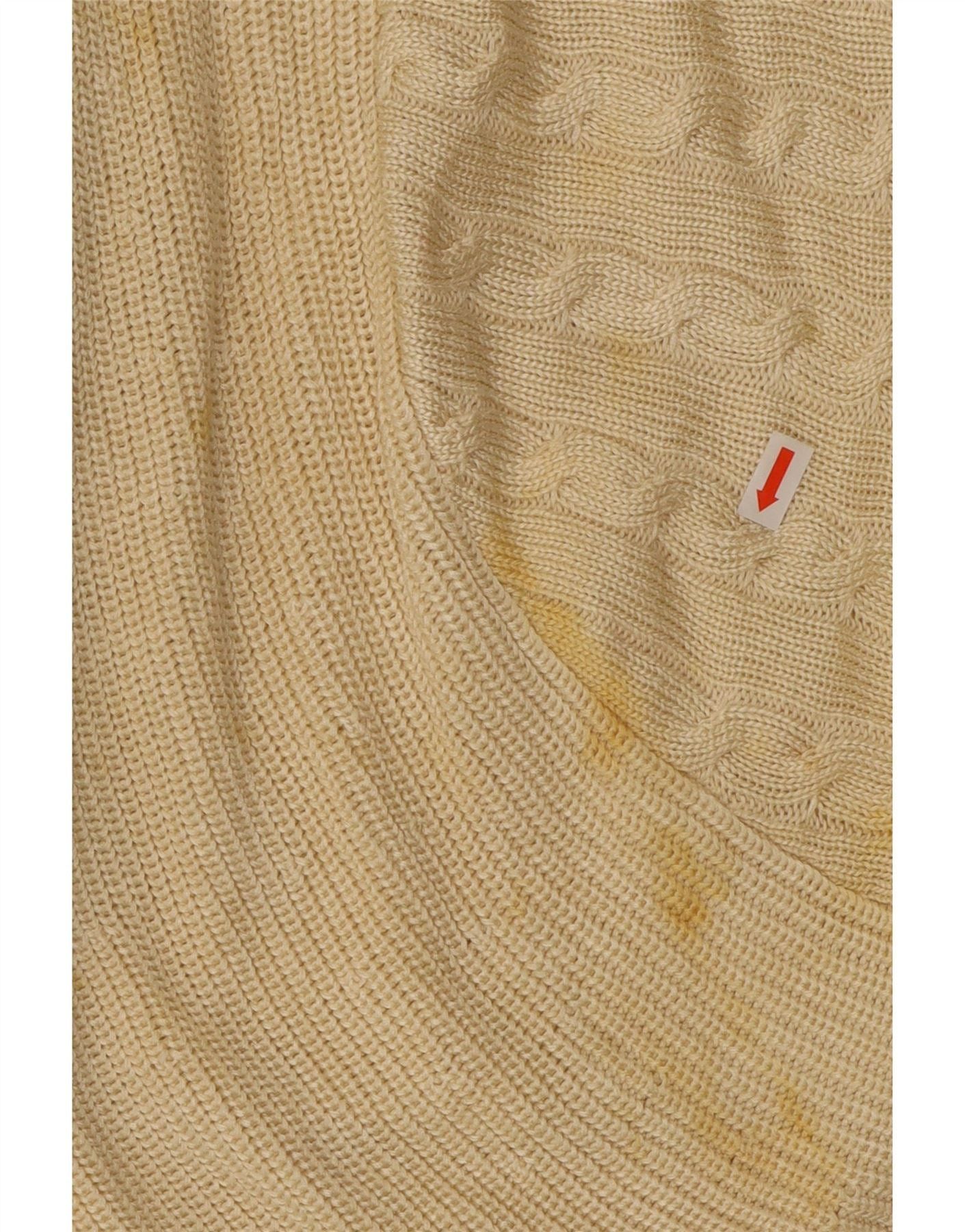 Ralph Lauren Womens Open Cardigan Sweater UK 18 XL Yellow Cotton Size XL / US 12-14 / IT 48-50 - 4 Thumbnail