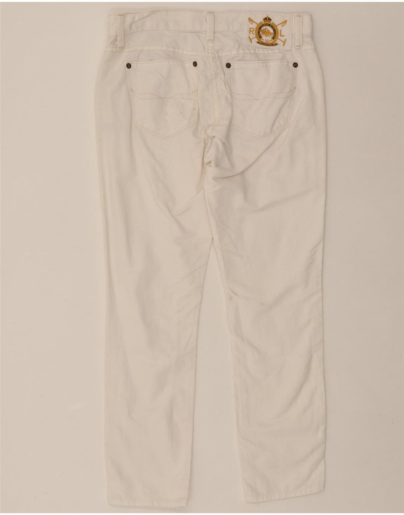 Ralph Lauren Womens Slim Jeans W27 L26 White Cotton Size 42" / US 20 - 2 Thumbnail