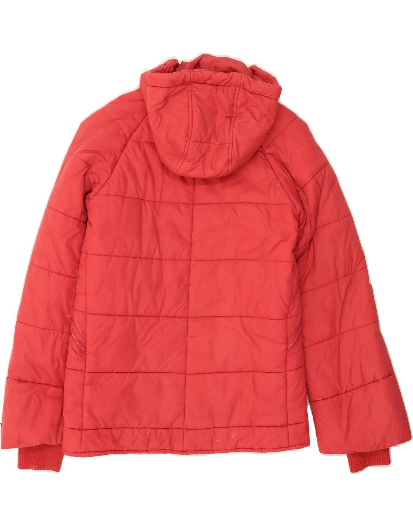Diesel Womens Hooded Padded Jacket UK 14 Medium Pink Nylon Size M / US 6-8 / IT 42-44 - 2 Thumbnail