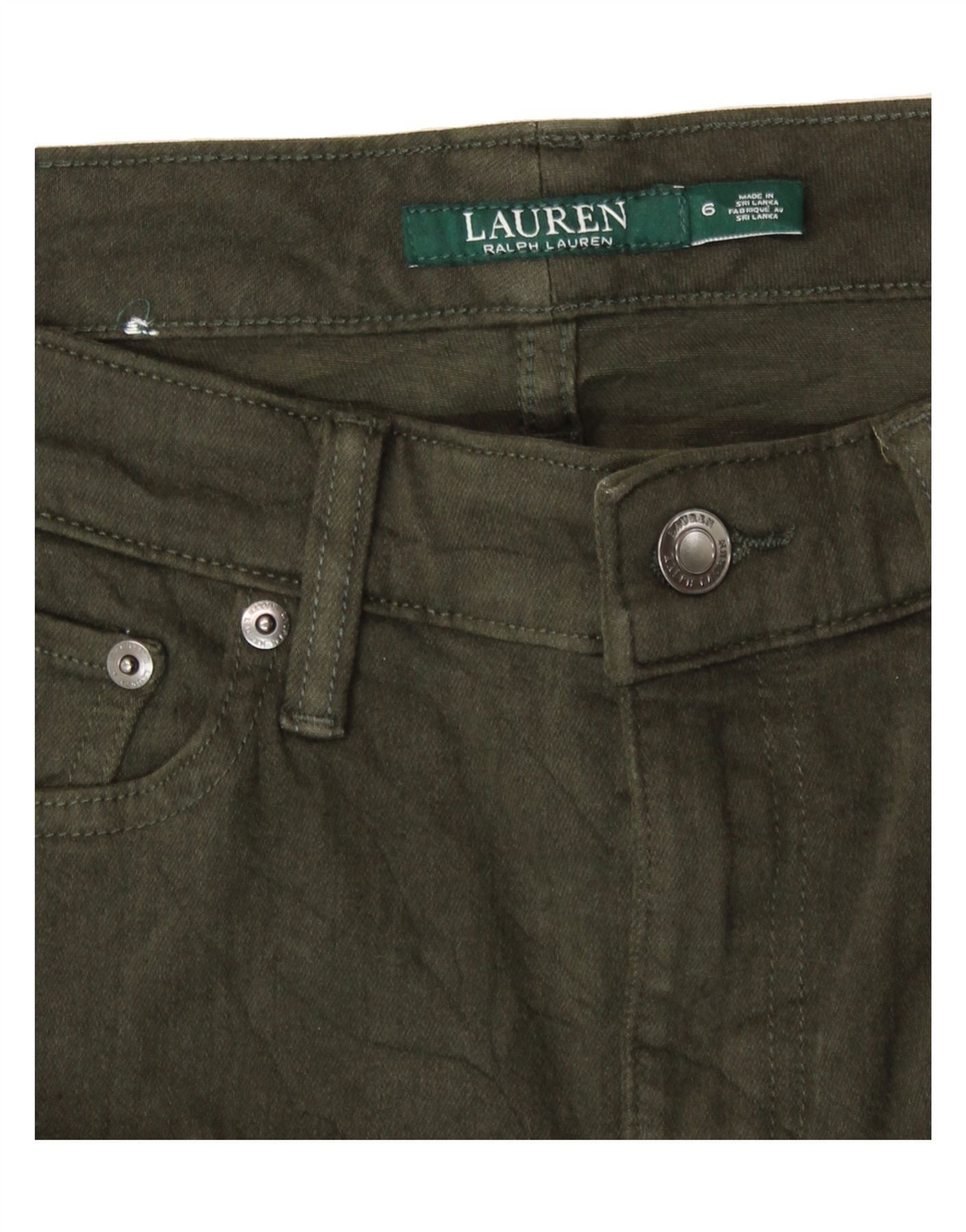Ralph Lauren Womens Straight Casual Trousers US 6 Medium W28 L27 Khaki Size 26" / US 2 / IT 38 - 4 Thumbnail