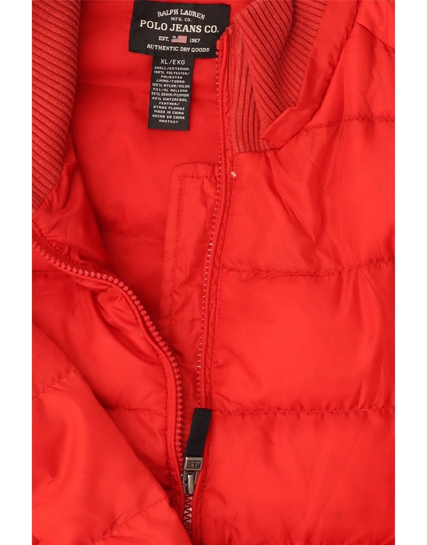 Ralph Lauren Womens Padded Jacket UK 18 XL Red Polyester Size XL / US 12-14 / IT 48-50 - 3 Thumbnail