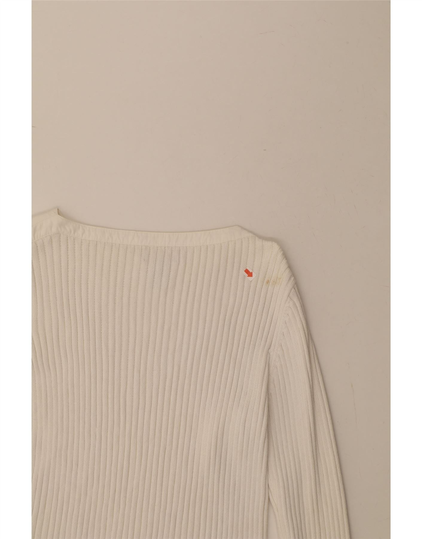 Ralph Lauren Womens Boat Neck Jumper Sweater UK 14 Large White Cotton Size L / US 10 / IT 46 - 3 Thumbnail