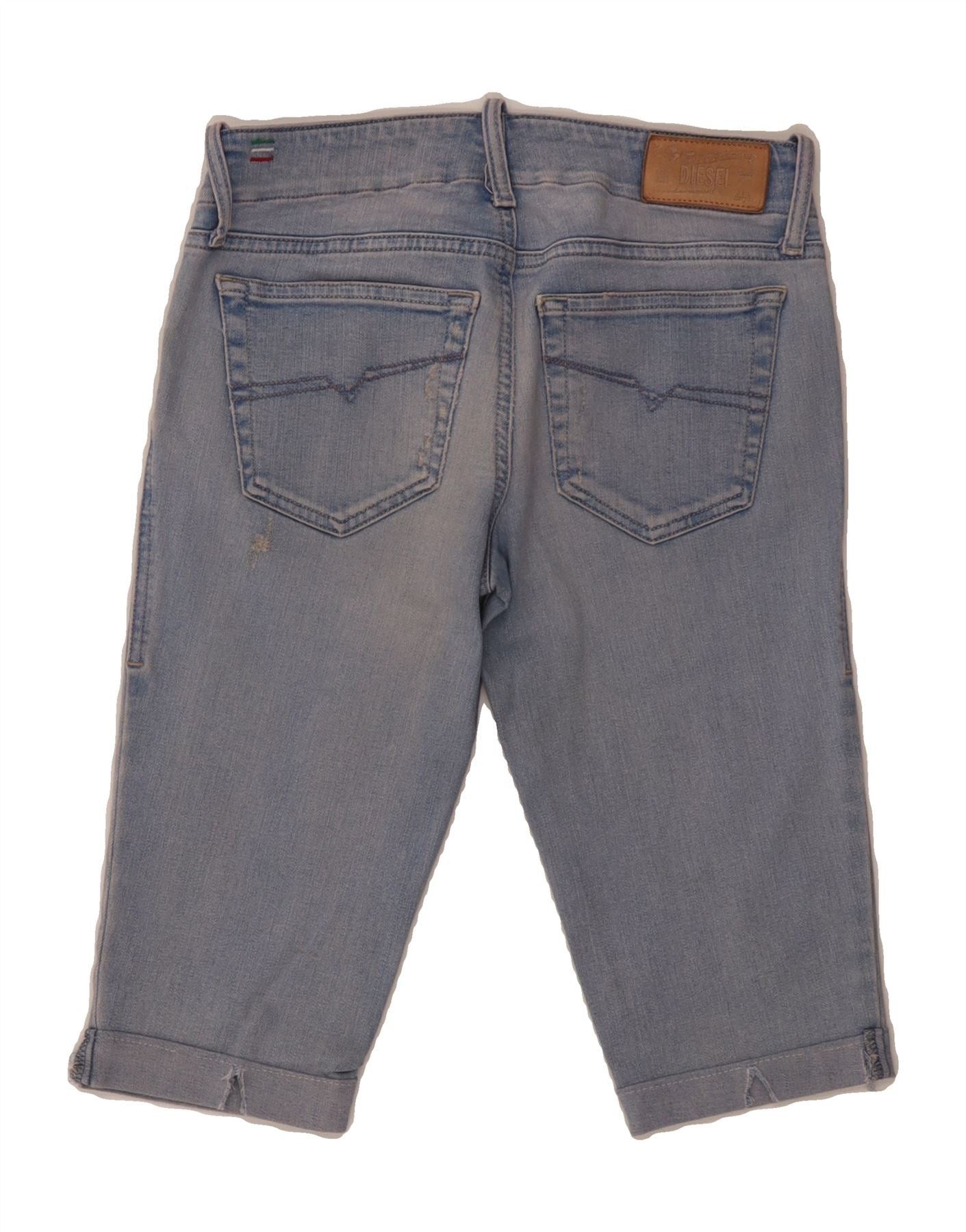Diesel Womens Grupee-Zip Denim Shorts W26 Small Blue Size 42" / US 20 - 2 Thumbnail