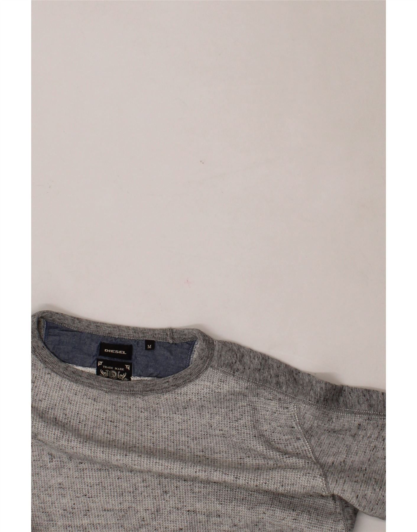 Diesel Mens Sweatshirt Jumper Medium Grey Flecked Cotton Size US M / EU 48-50 / 2 - 4 Thumbnail