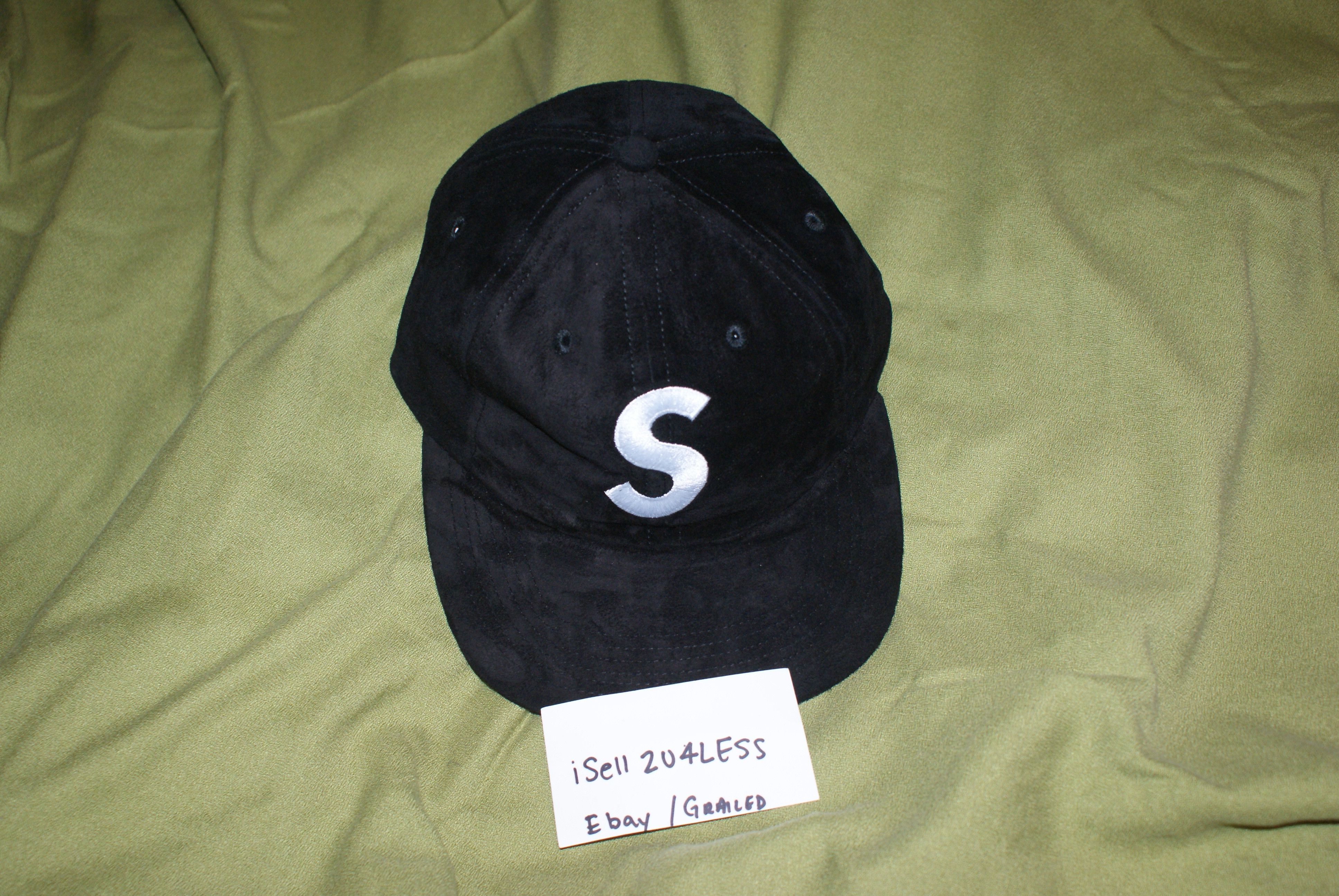 Supreme Supreme FW16 Suede S Logo 6 Panel Hat Cap New with Tags Black