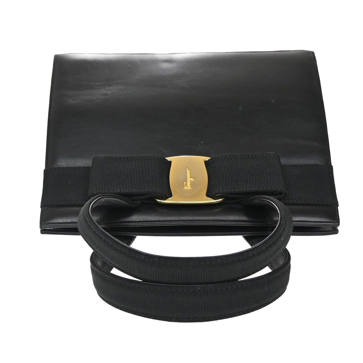 Salvatore Ferragamo Salvatore Ferragamo Convertible Vara Bow Tote Leather Size ONE SIZE - 7 Thumbnail